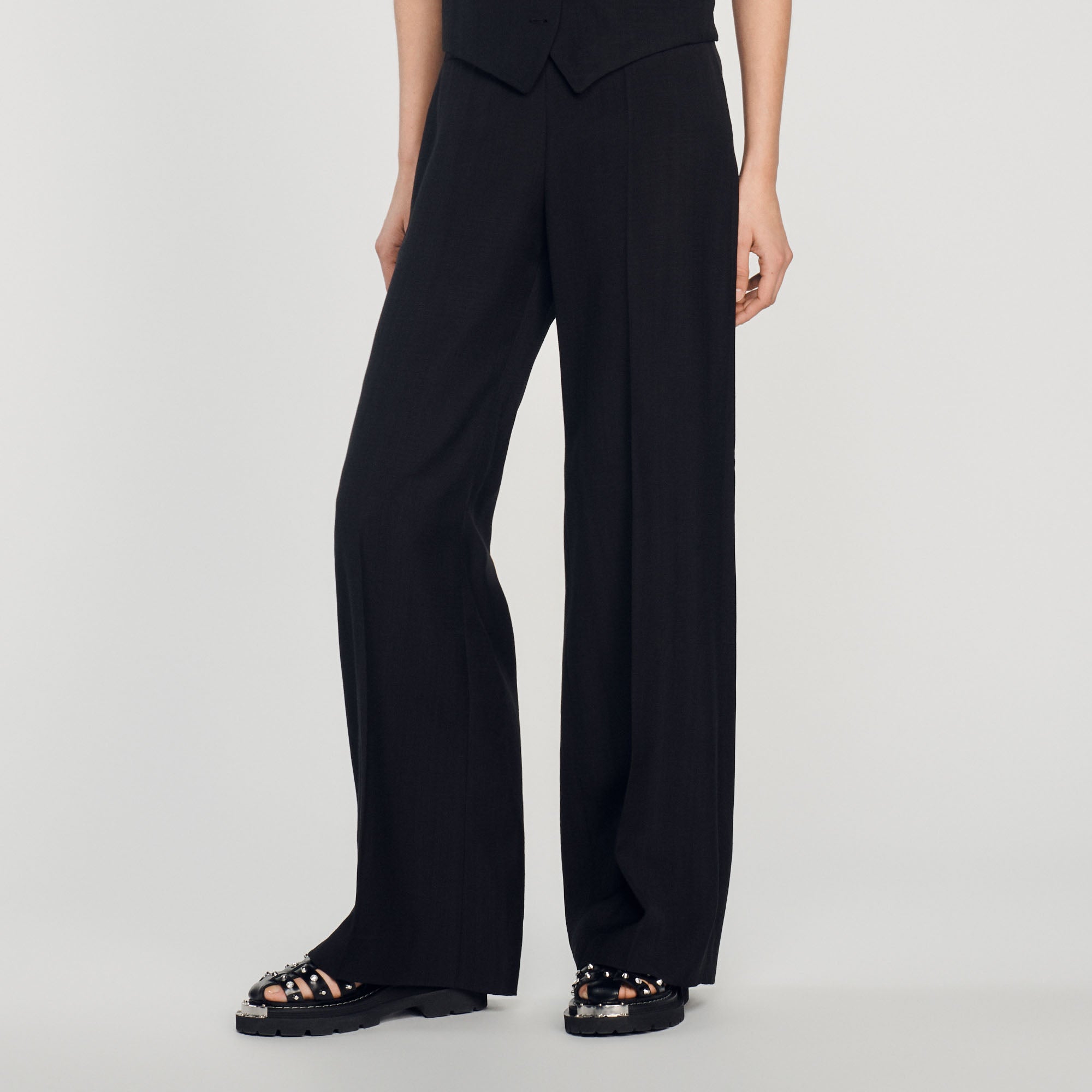 Pantalon jambe large Sandro seconde main