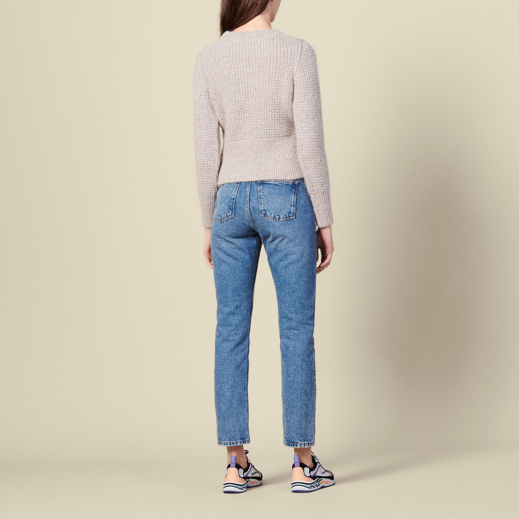 Pull col rond effet Maille perlée Sandro seconde main