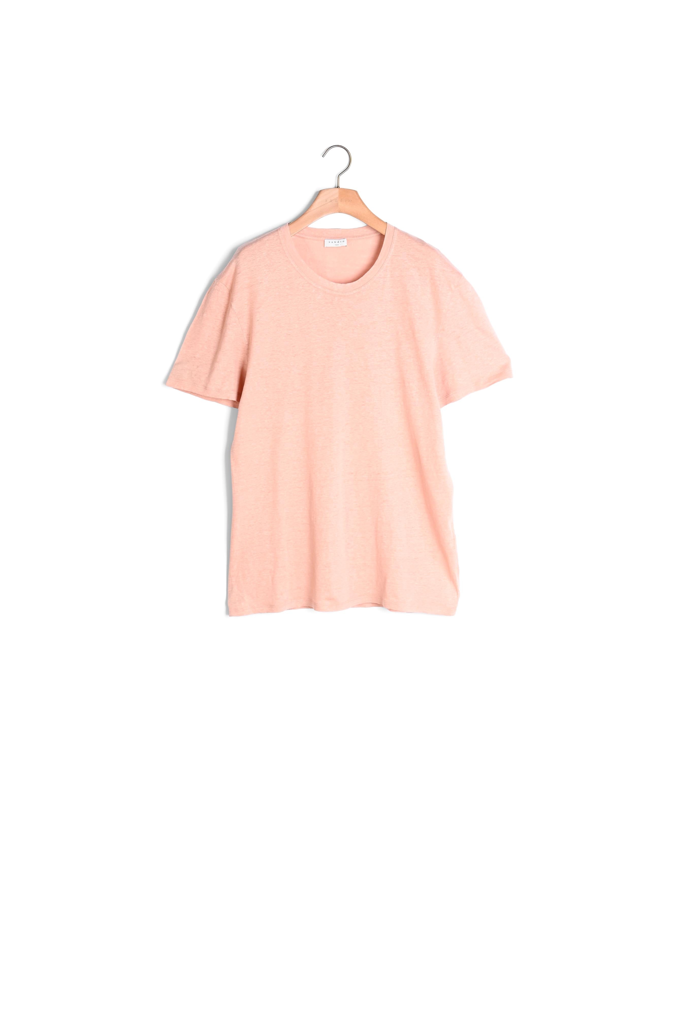 T-shirt en lin certifié Sandro seconde main