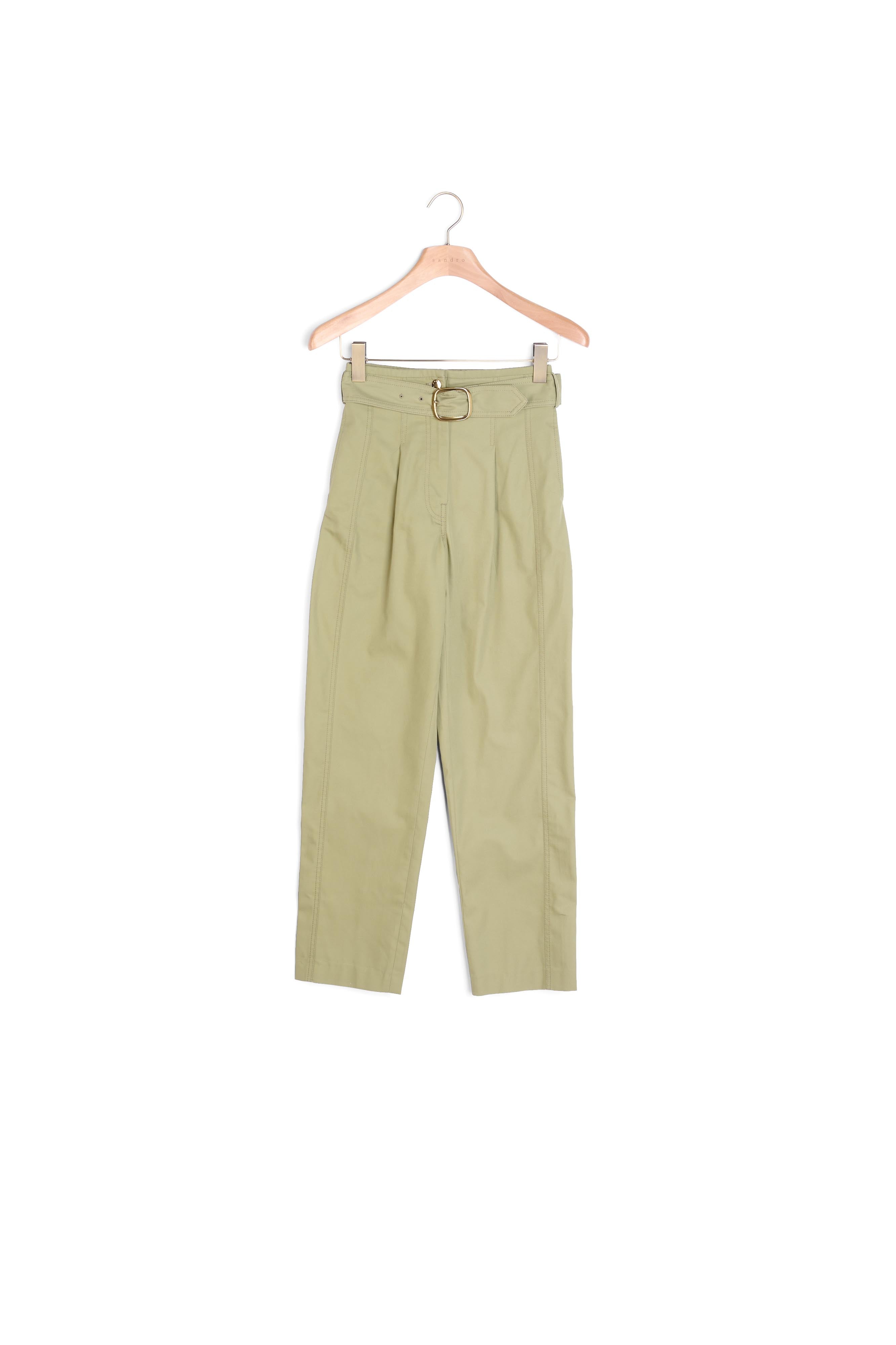 Pantalon large taille haute en gabardine Sandro seconde main