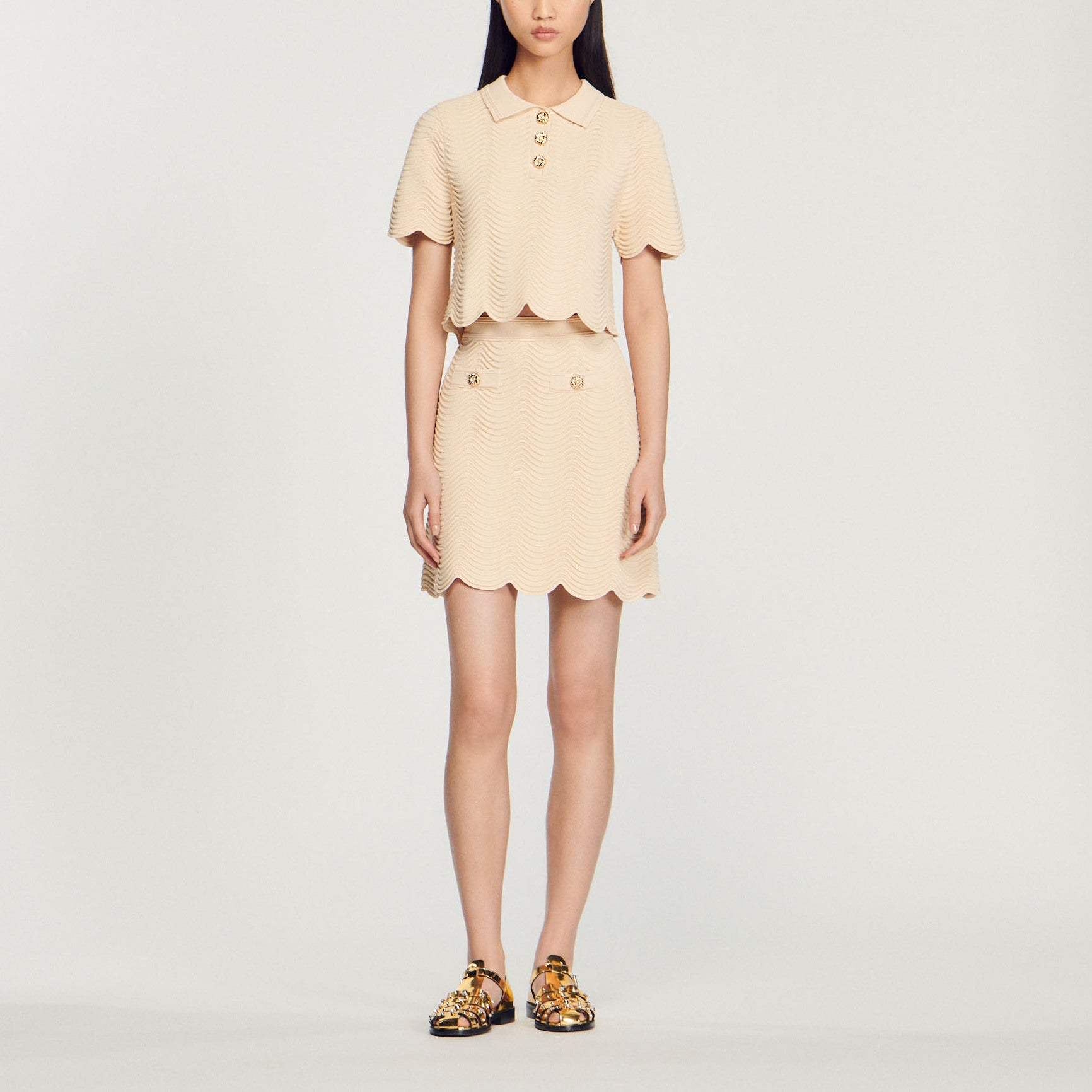 Jupe courte en Maille Sandro seconde main