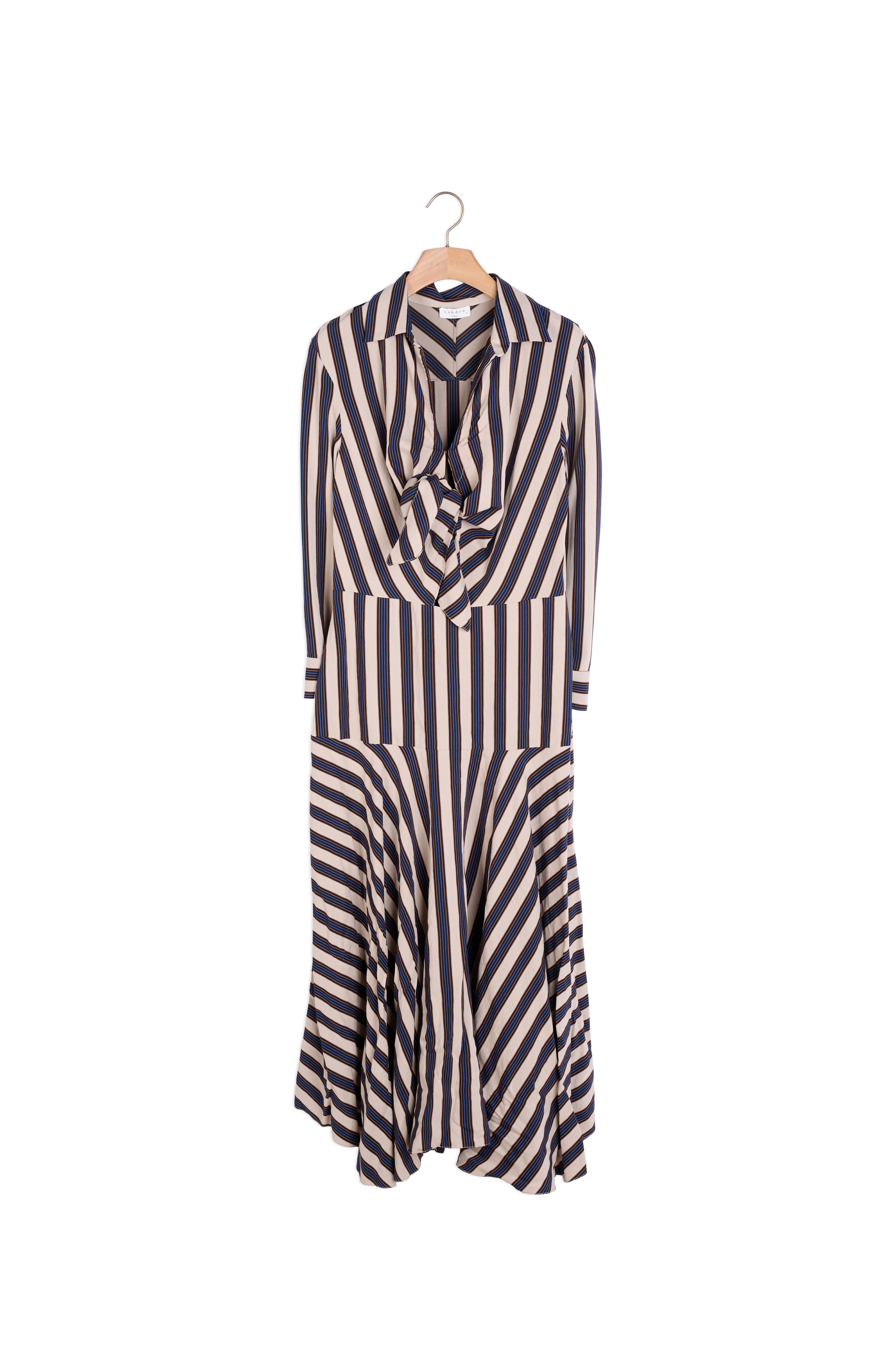 Robe longue à jeux de rayures Sandro seconde main