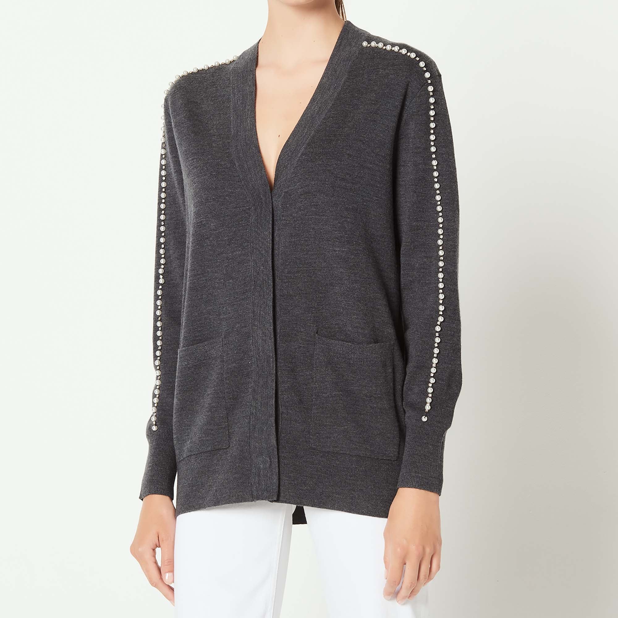 Gilet avec broderie de perles et strass Sandro seconde main