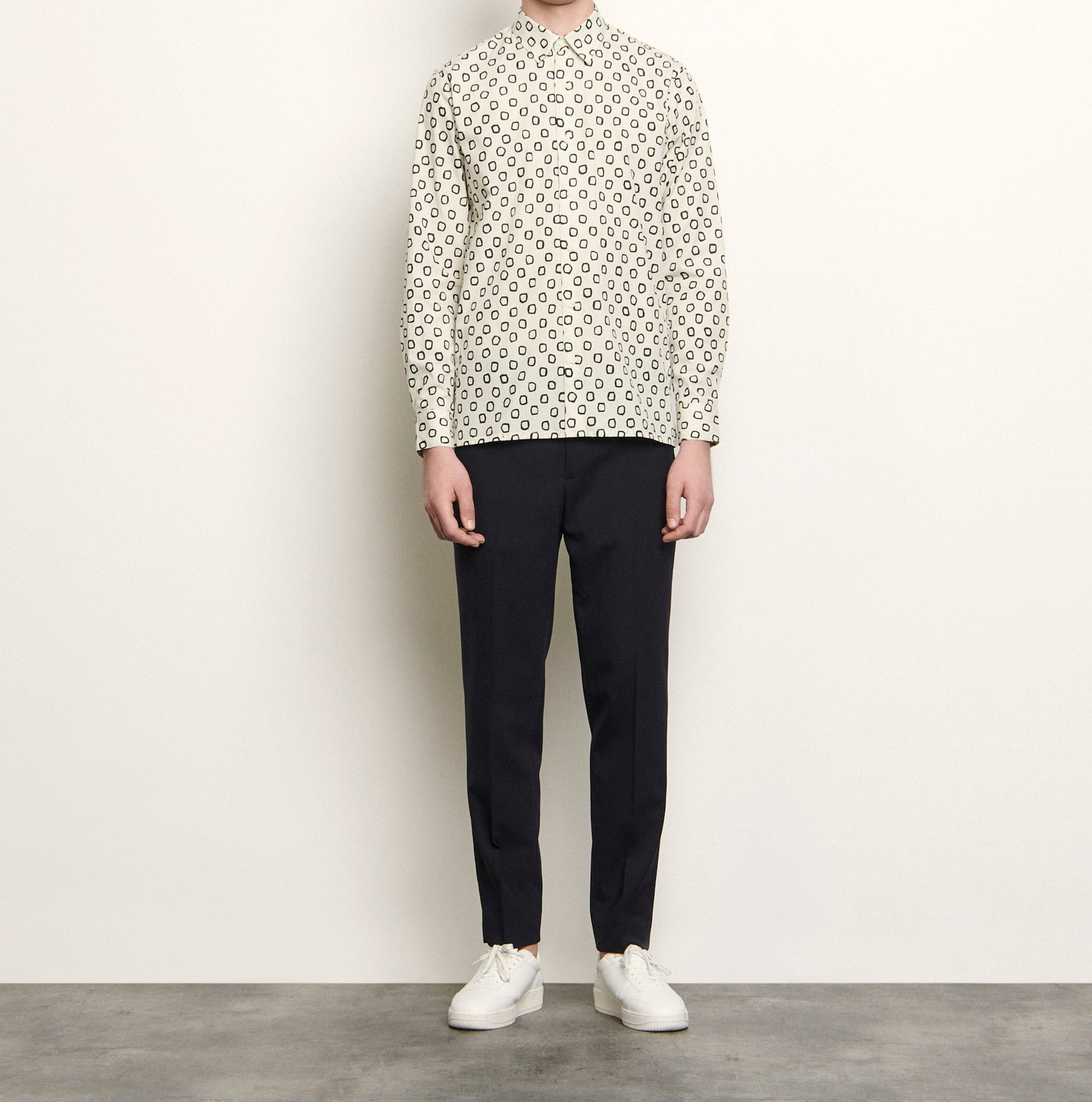 Chemise en coton imprimé Sandro seconde main