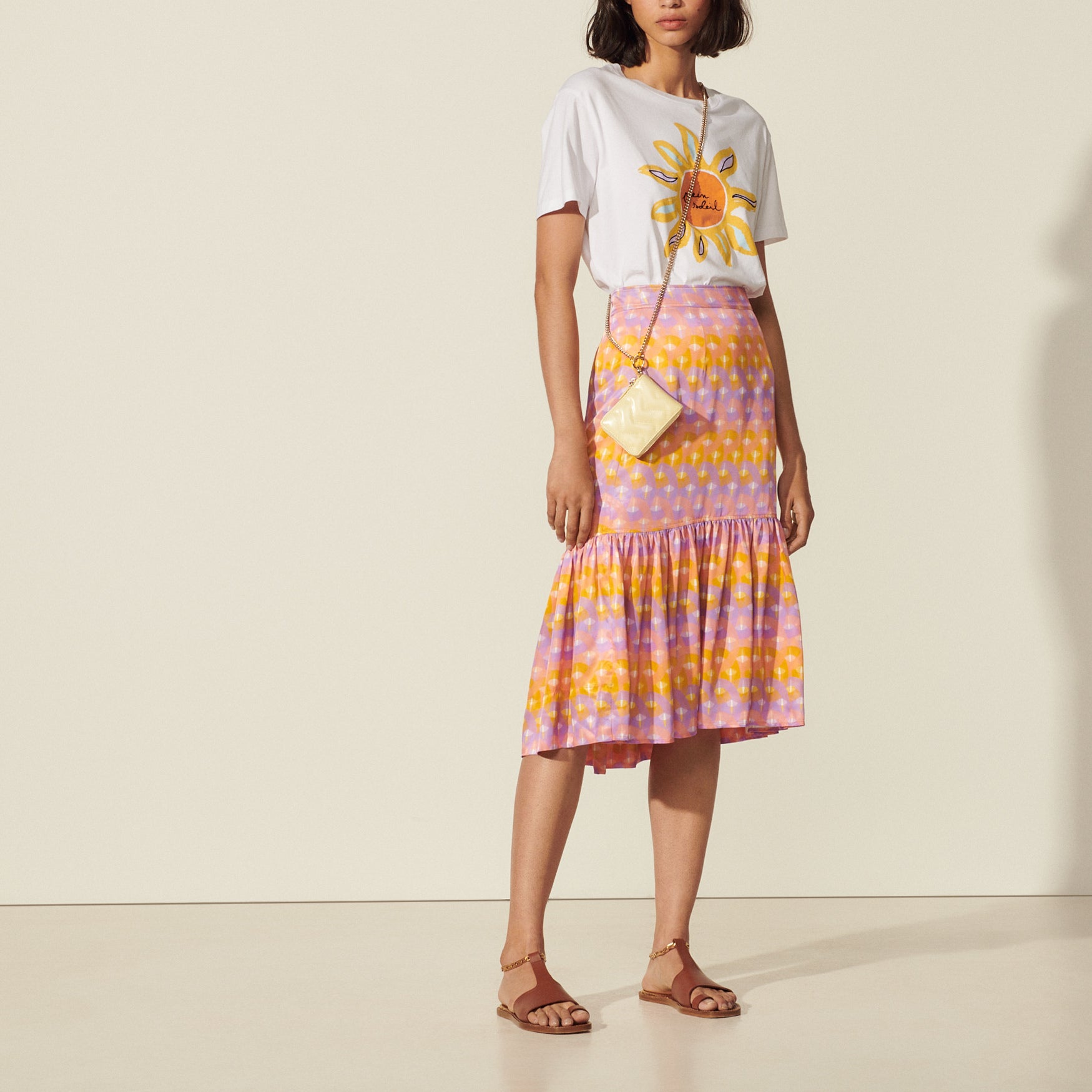 Jupe longue imprimée Sandro seconde main