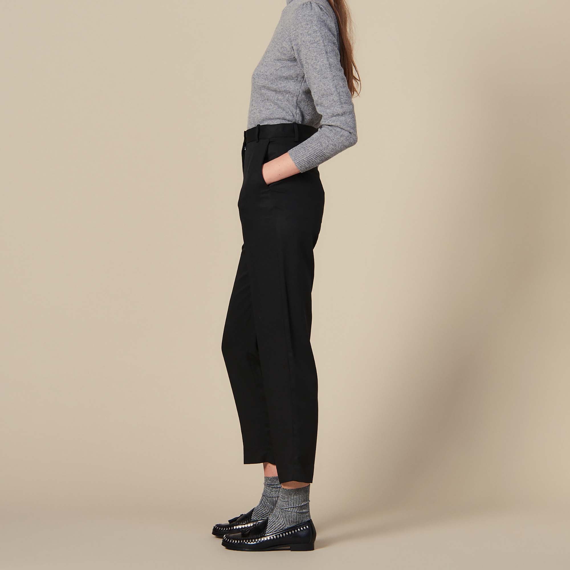 Pantalon cintré avec plis nervurés Sandro seconde main