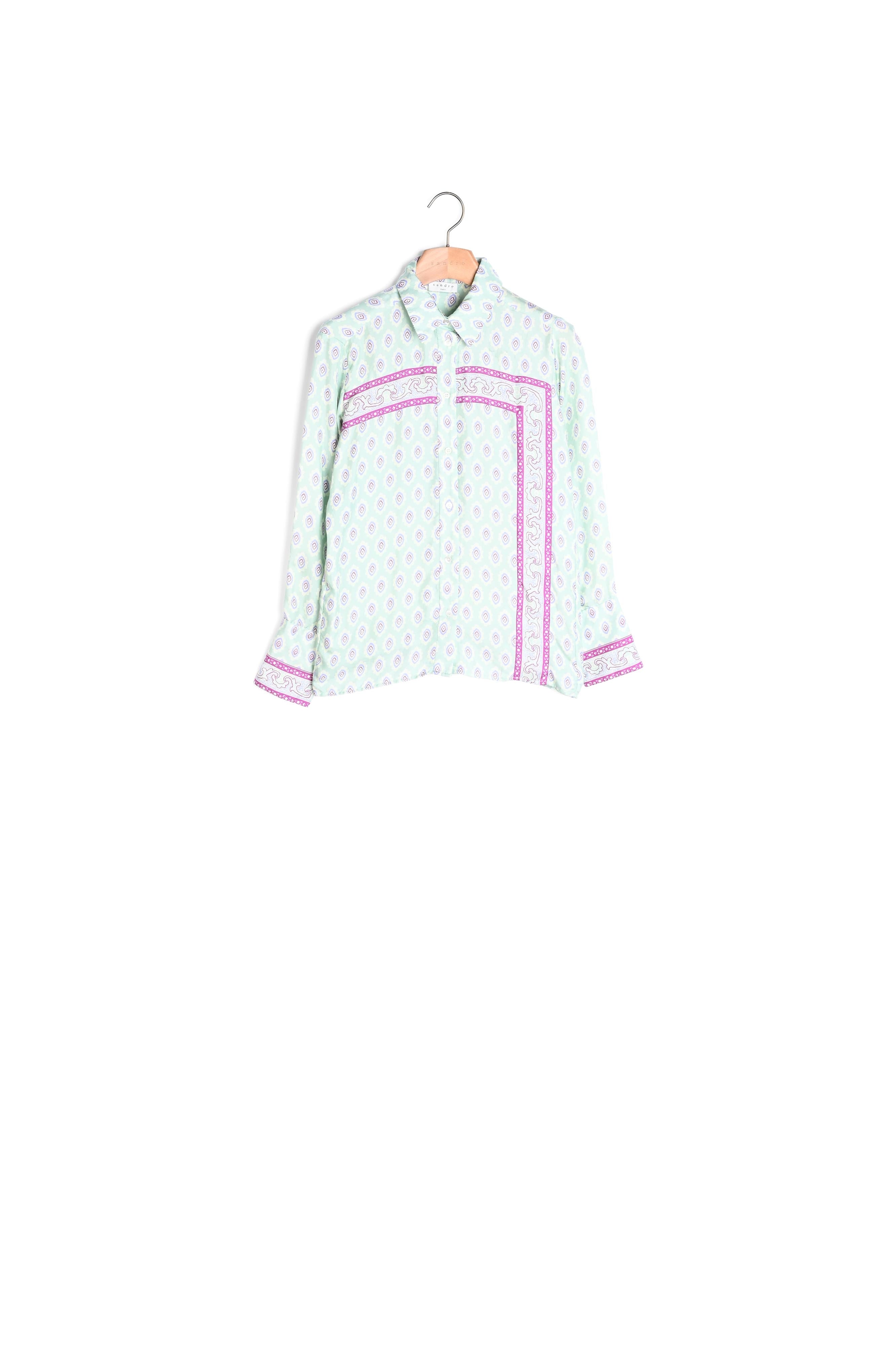 Chemise imprimée en soie Sandro seconde main