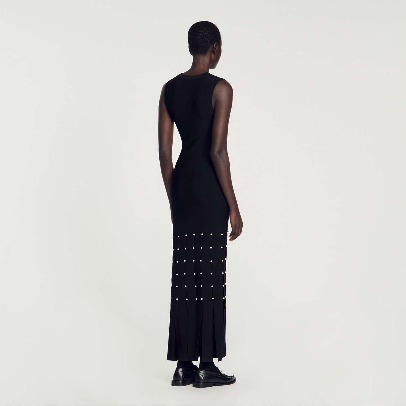 Robe longue à franges Sandro seconde main