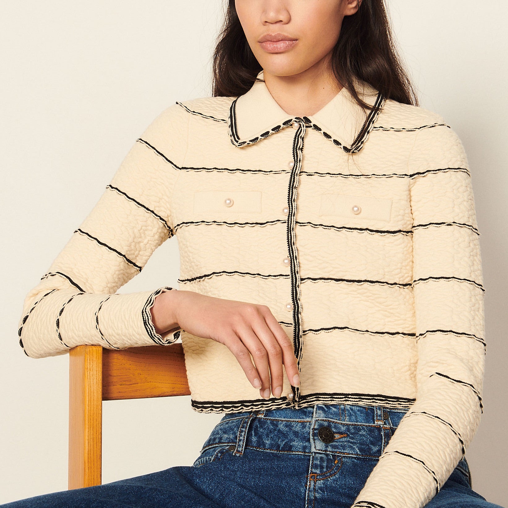 Cardicoat court façon petite Veste Sandro seconde main