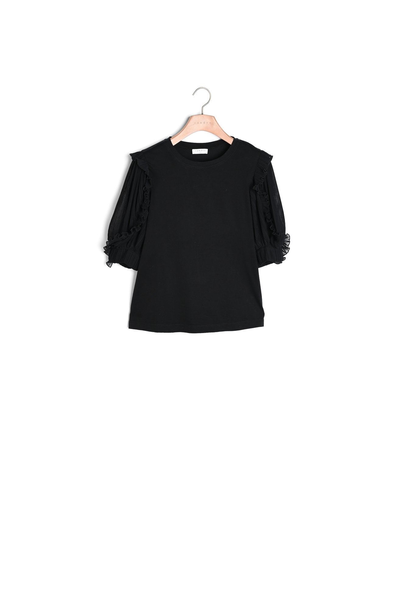 T-shirt aux manches travaillées Sandro seconde main