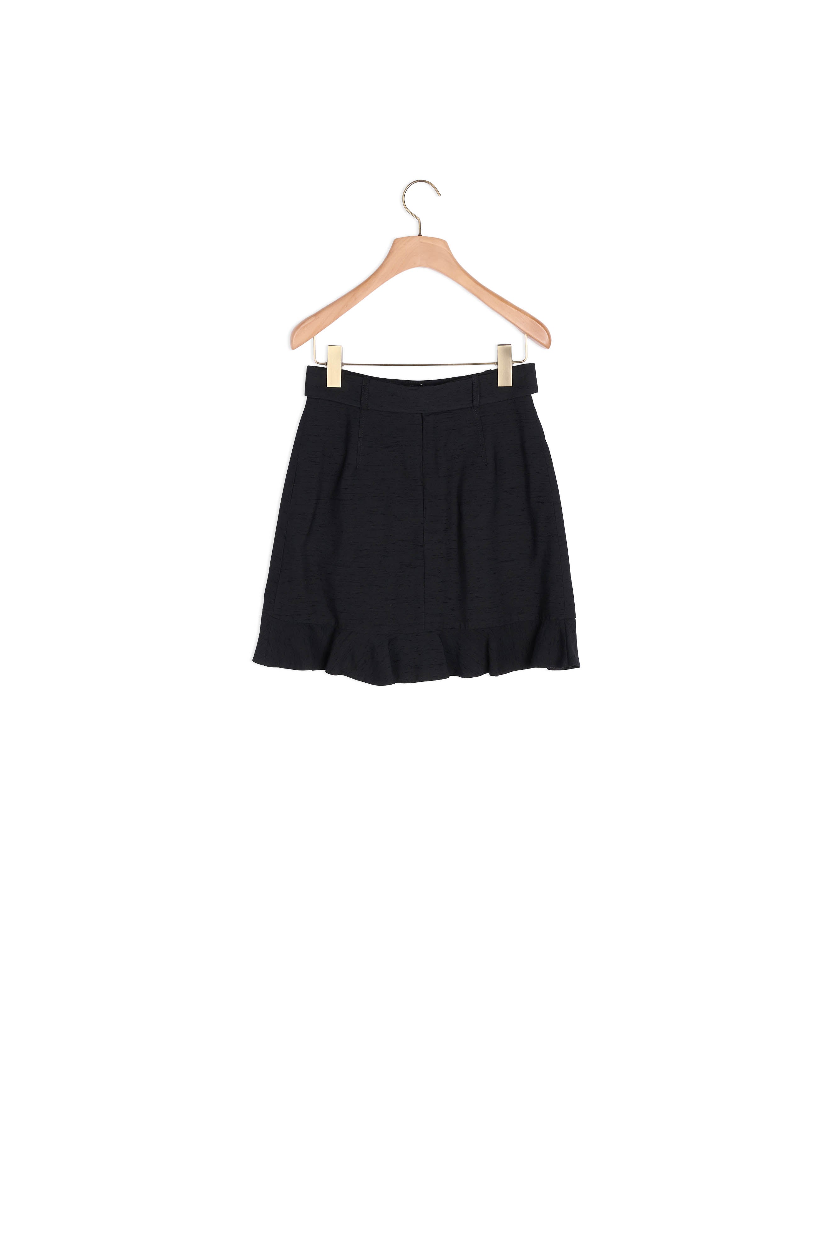 Jupe courte à volant asymétrique Sandro seconde main