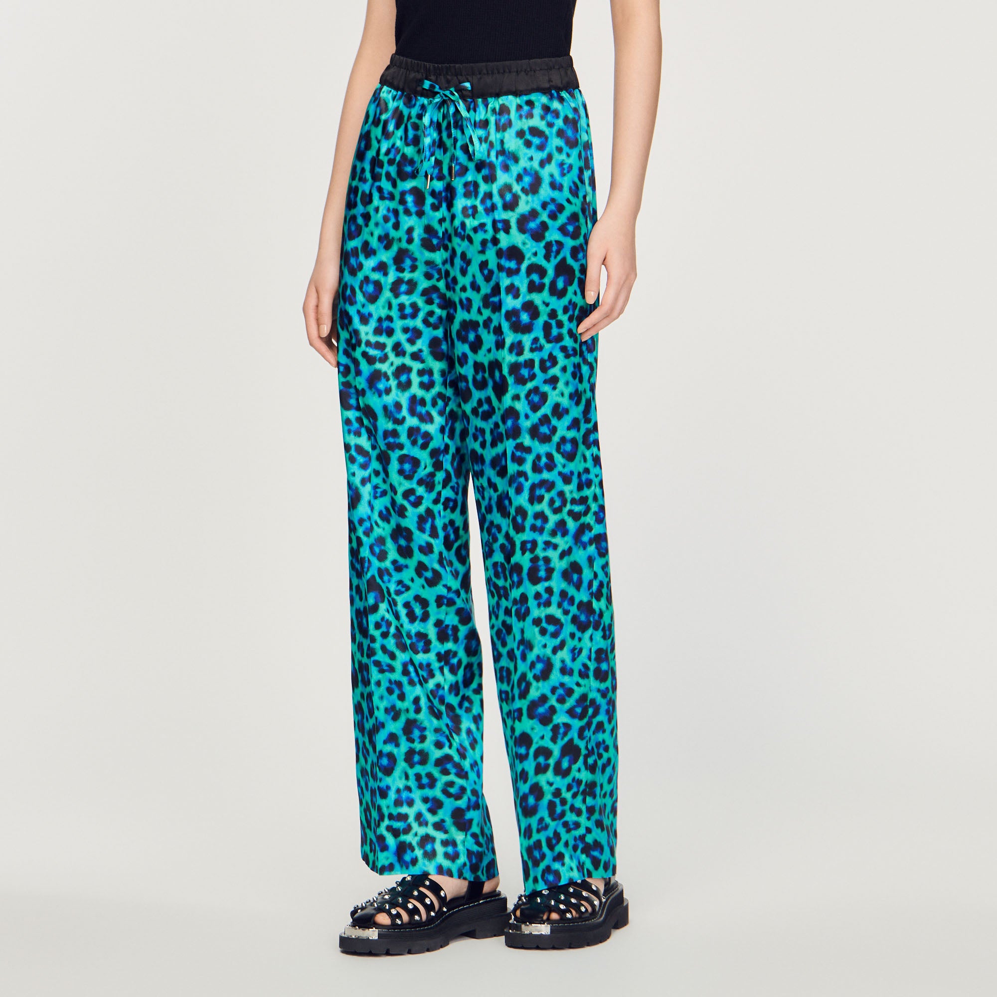 Pantalon large léopard Sandro seconde main