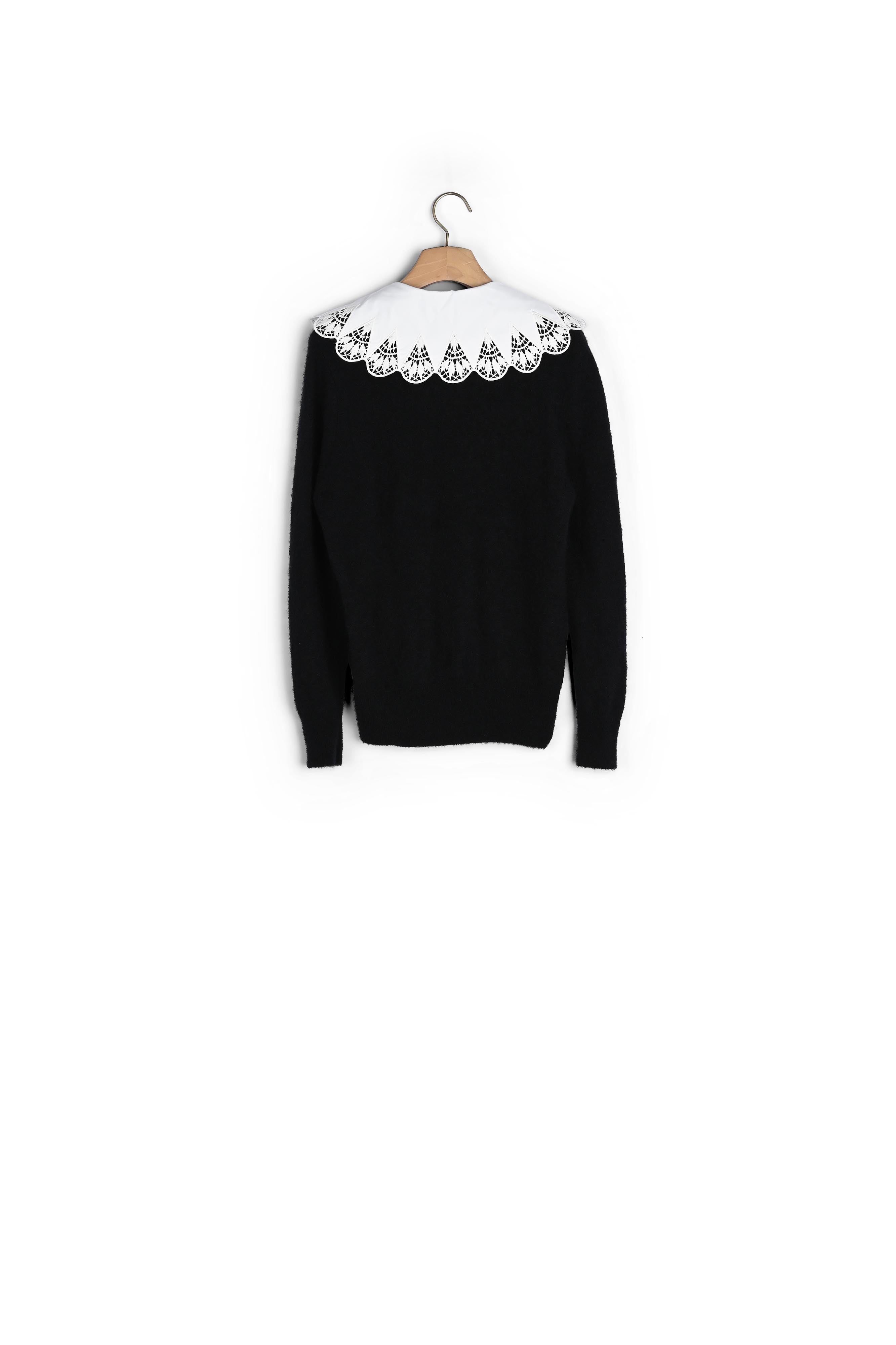 Pull avec col en popeline Sandro seconde main