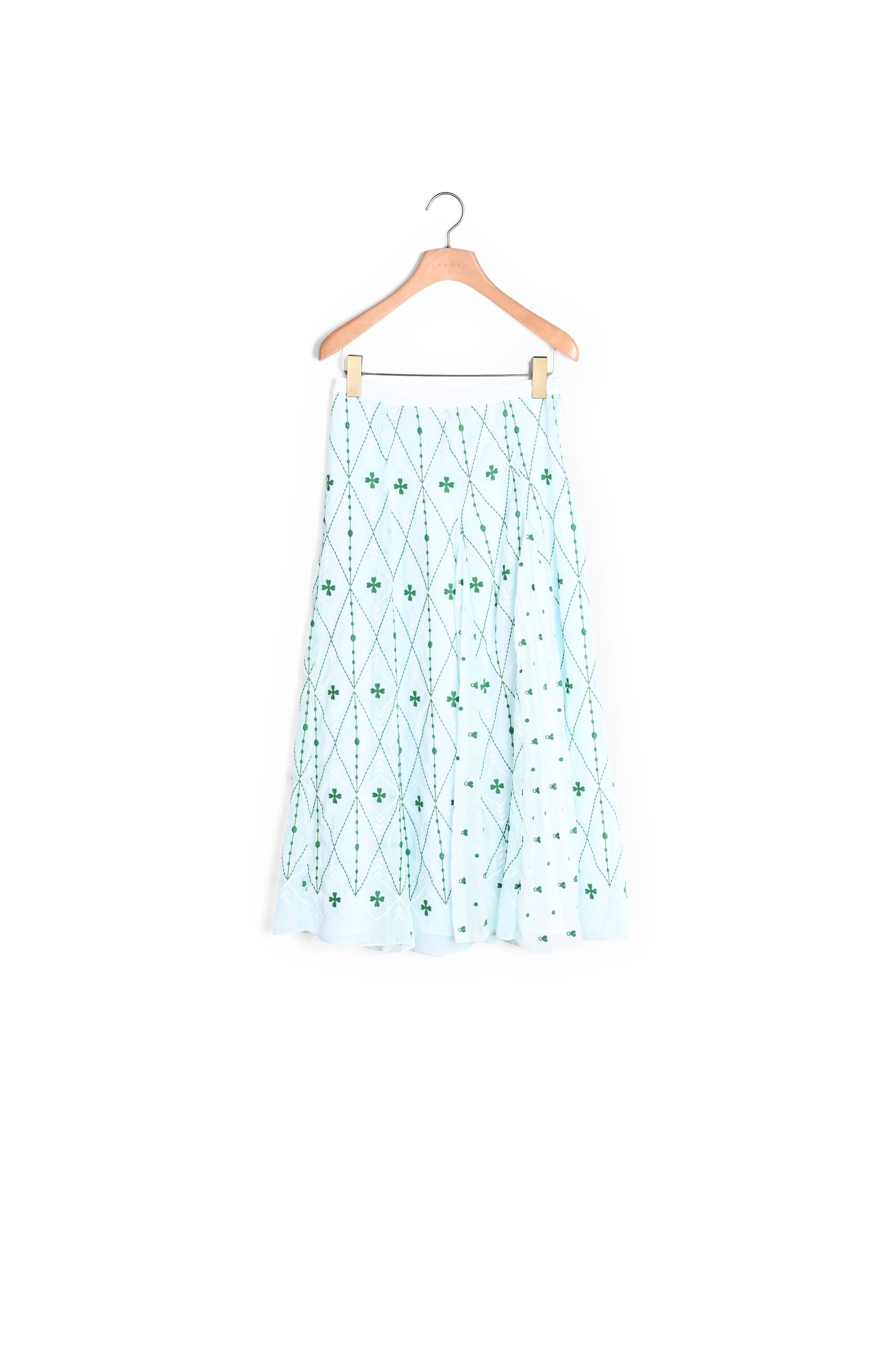 Jupe longue à broderie all over Sandro seconde main