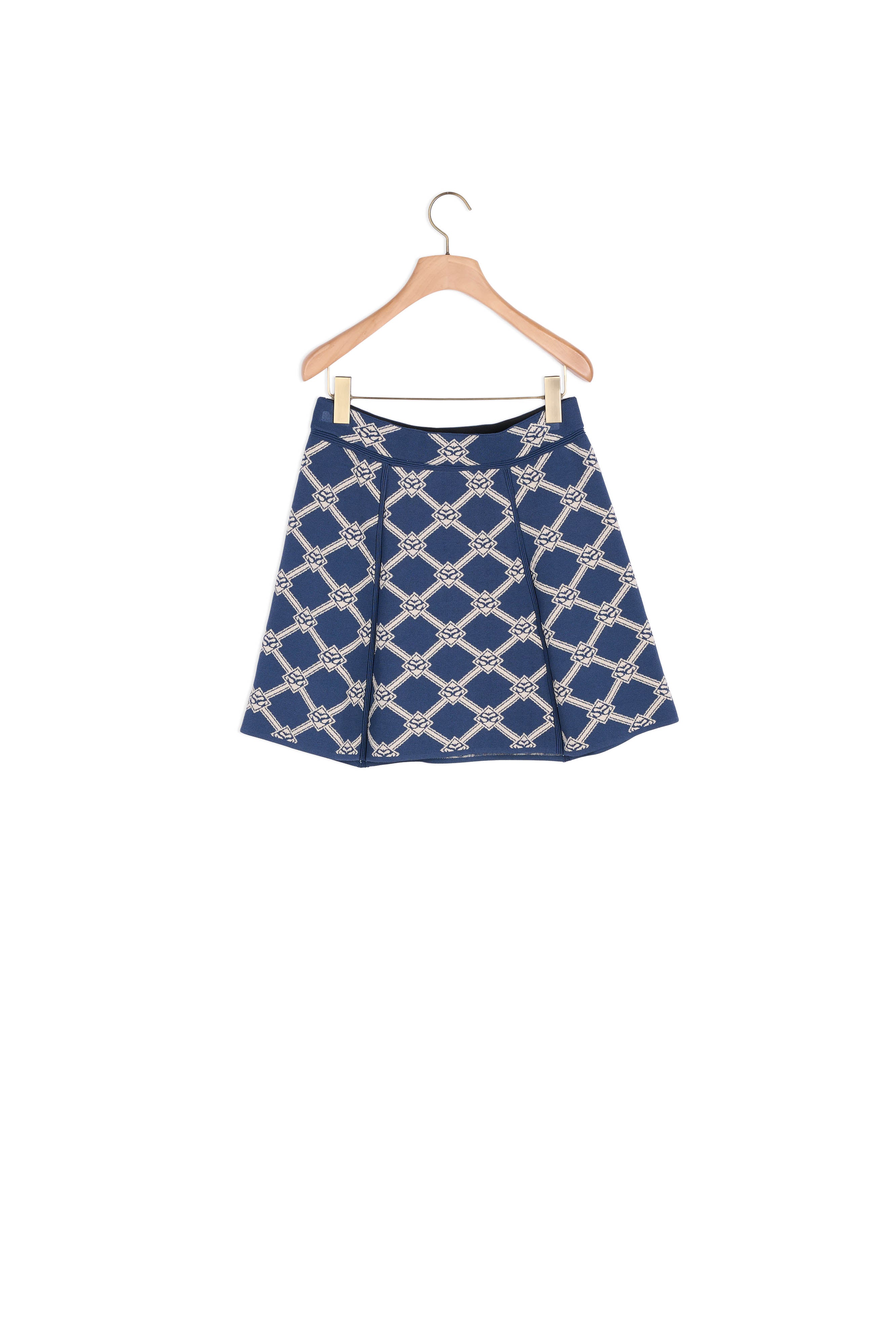 Jupe trapèze en Maille avec jacquard Sandro seconde main
