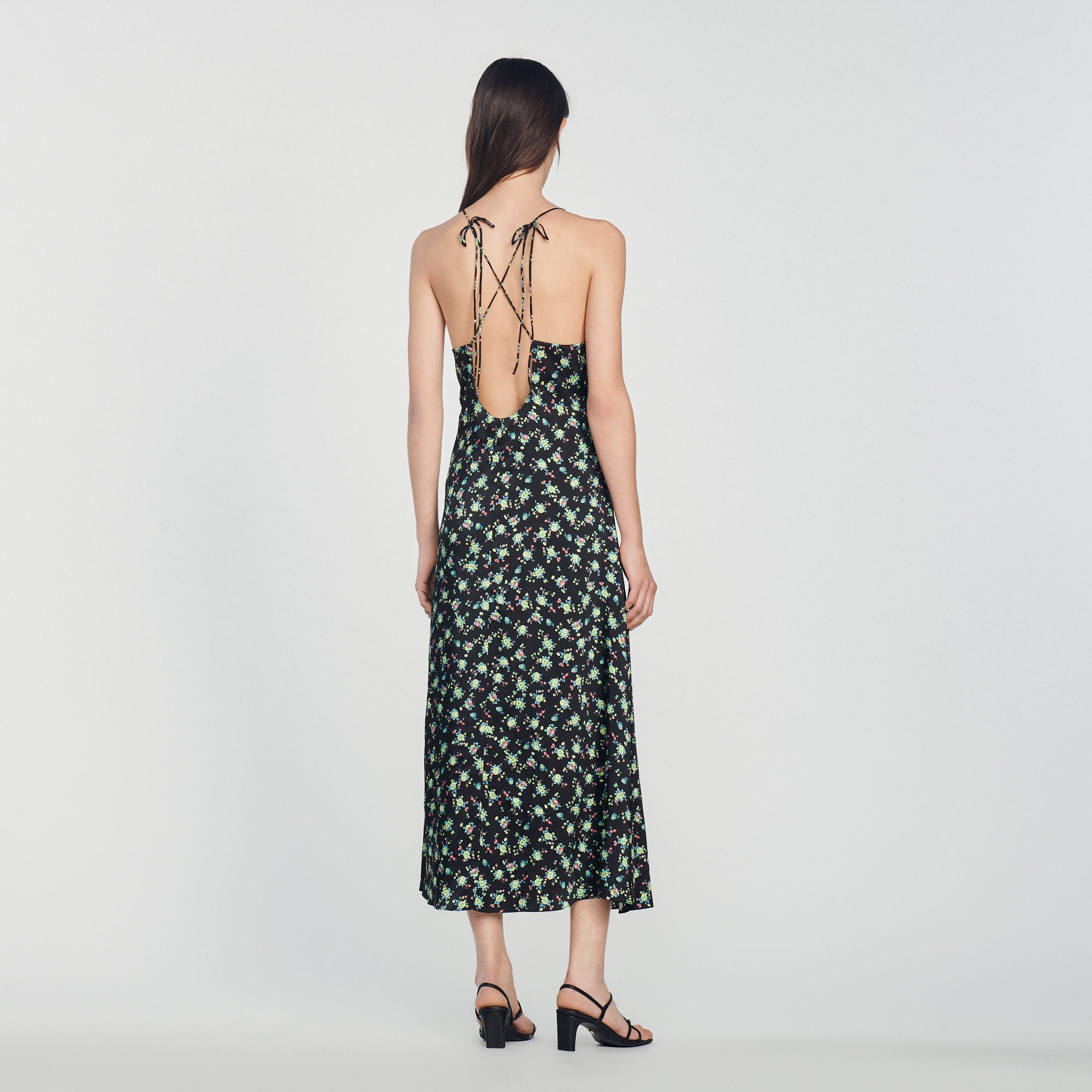 Robe longue à imprimé fleuri Sandro seconde main