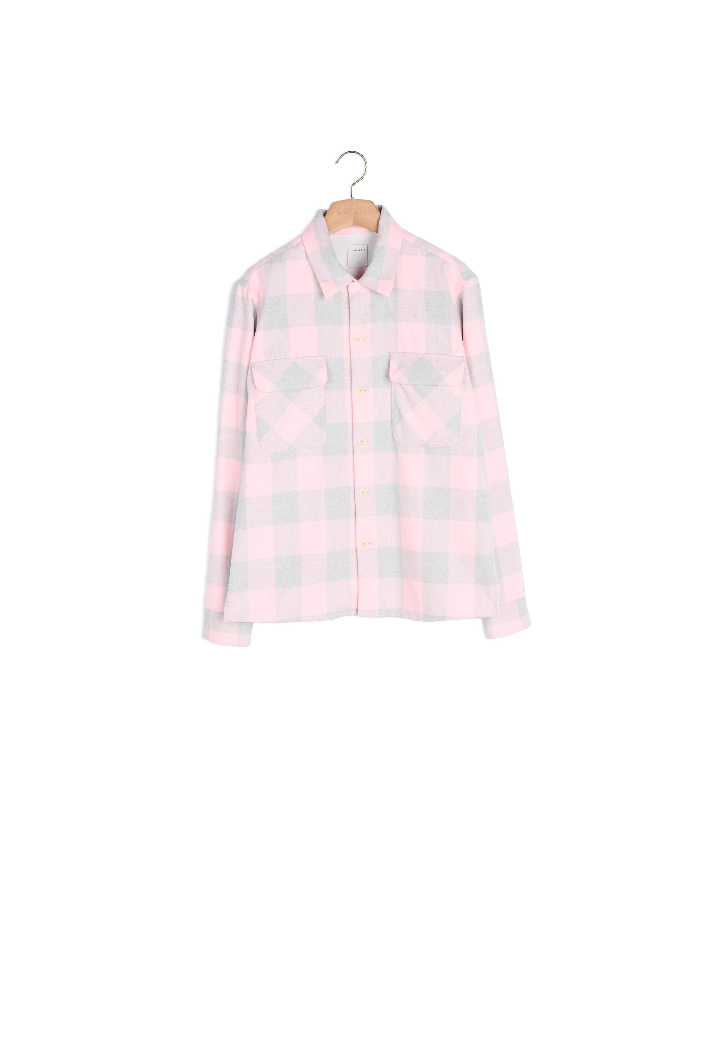 Chemise Rose/Gris Sandro seconde main