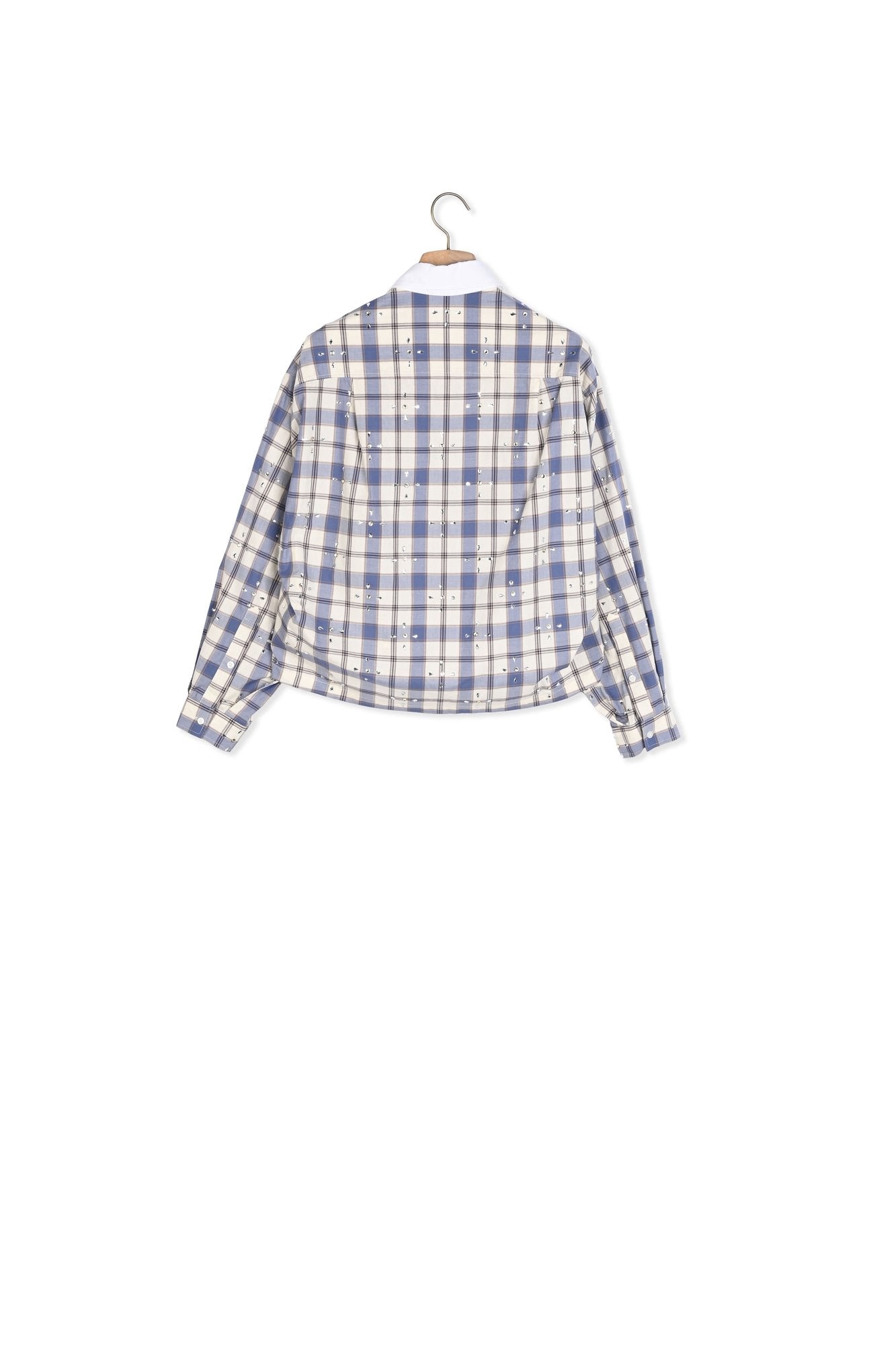 Chemise à carreaux strassée Sandro seconde main