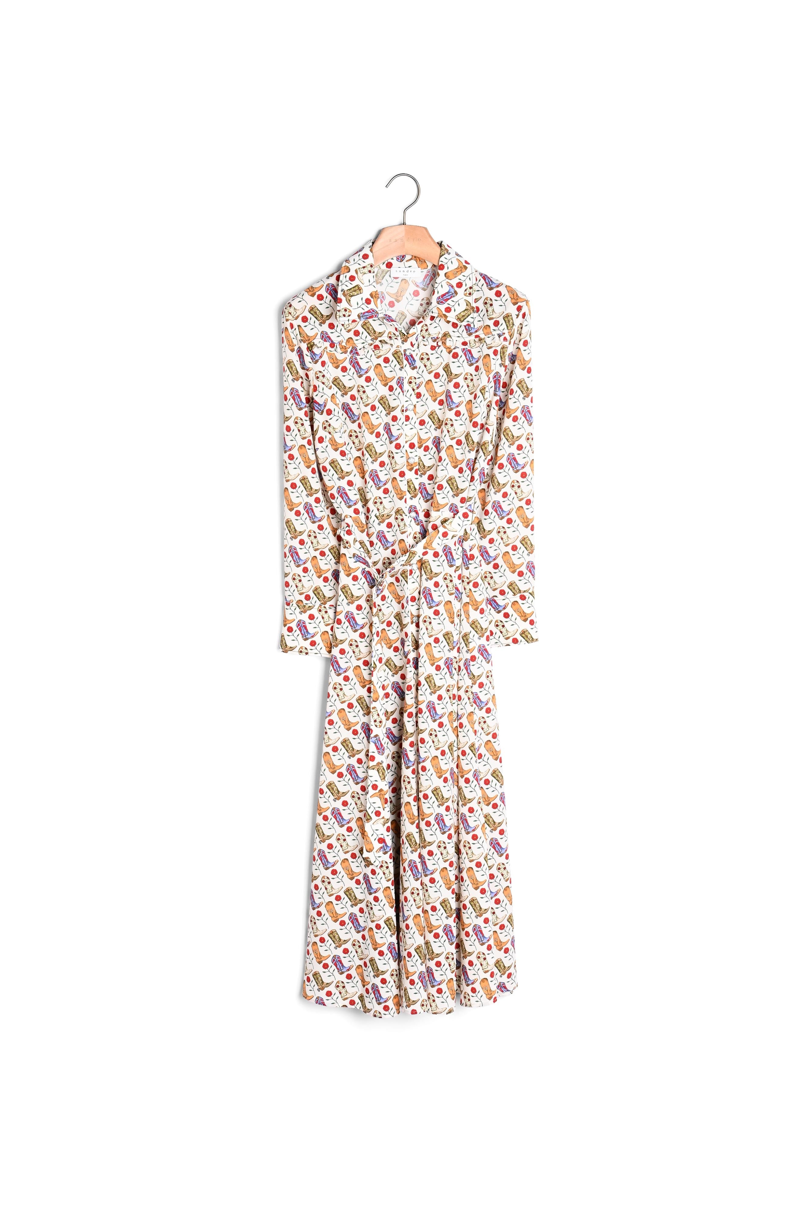 Robe Chemise imprimée santiag Sandro seconde main