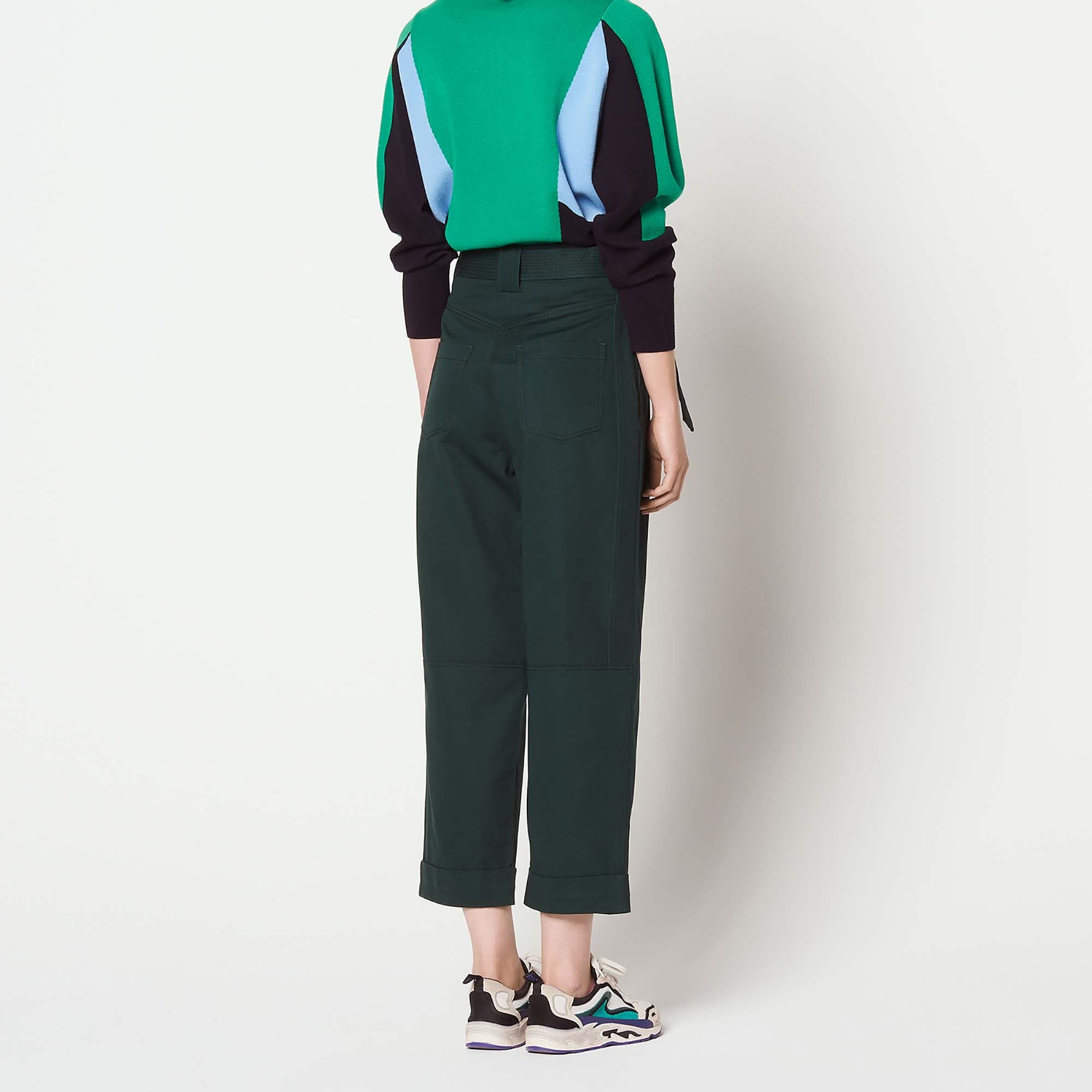 Pantalon large à taille haute ceinturée Sandro seconde main