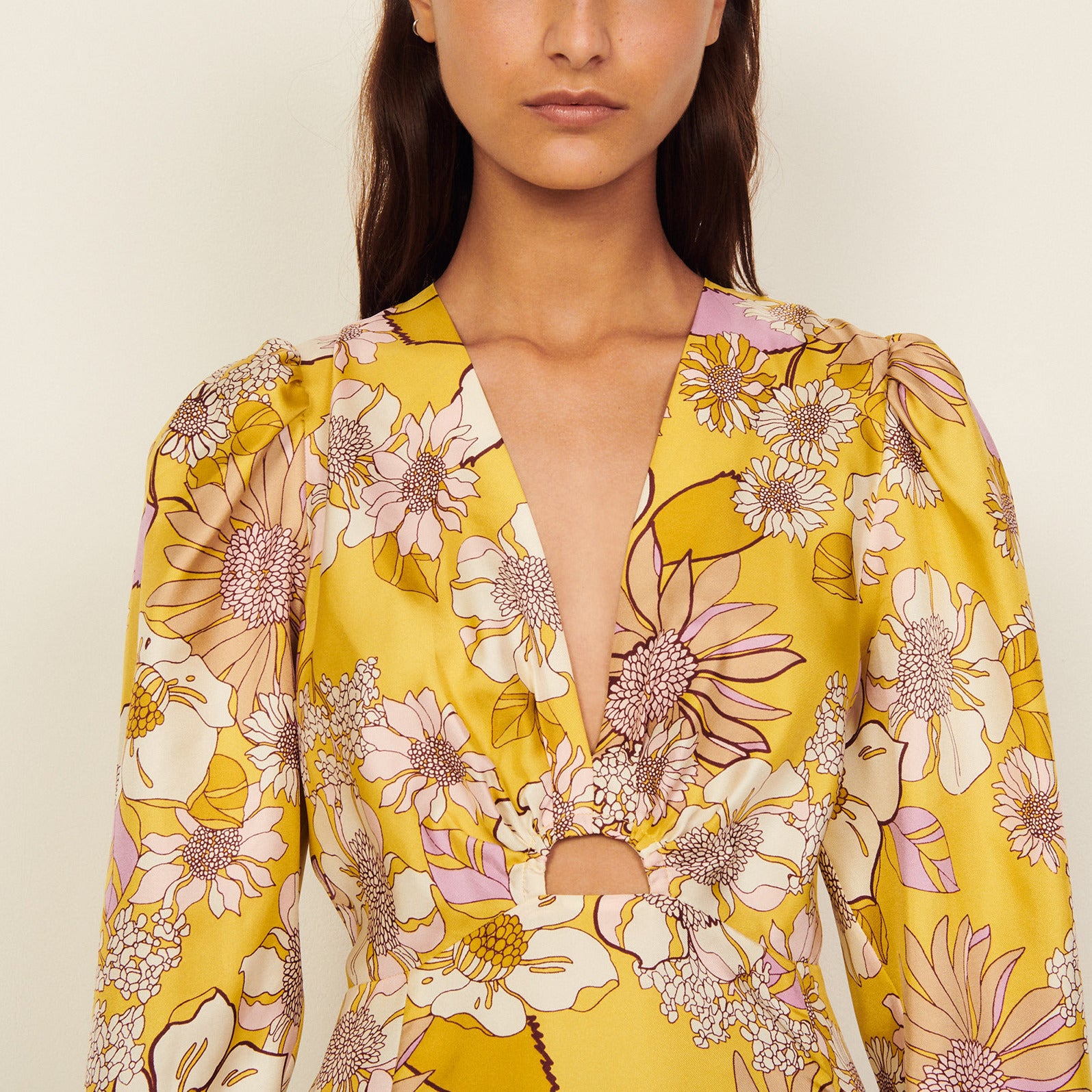 Robe longue imprimée en soie Sandro seconde main