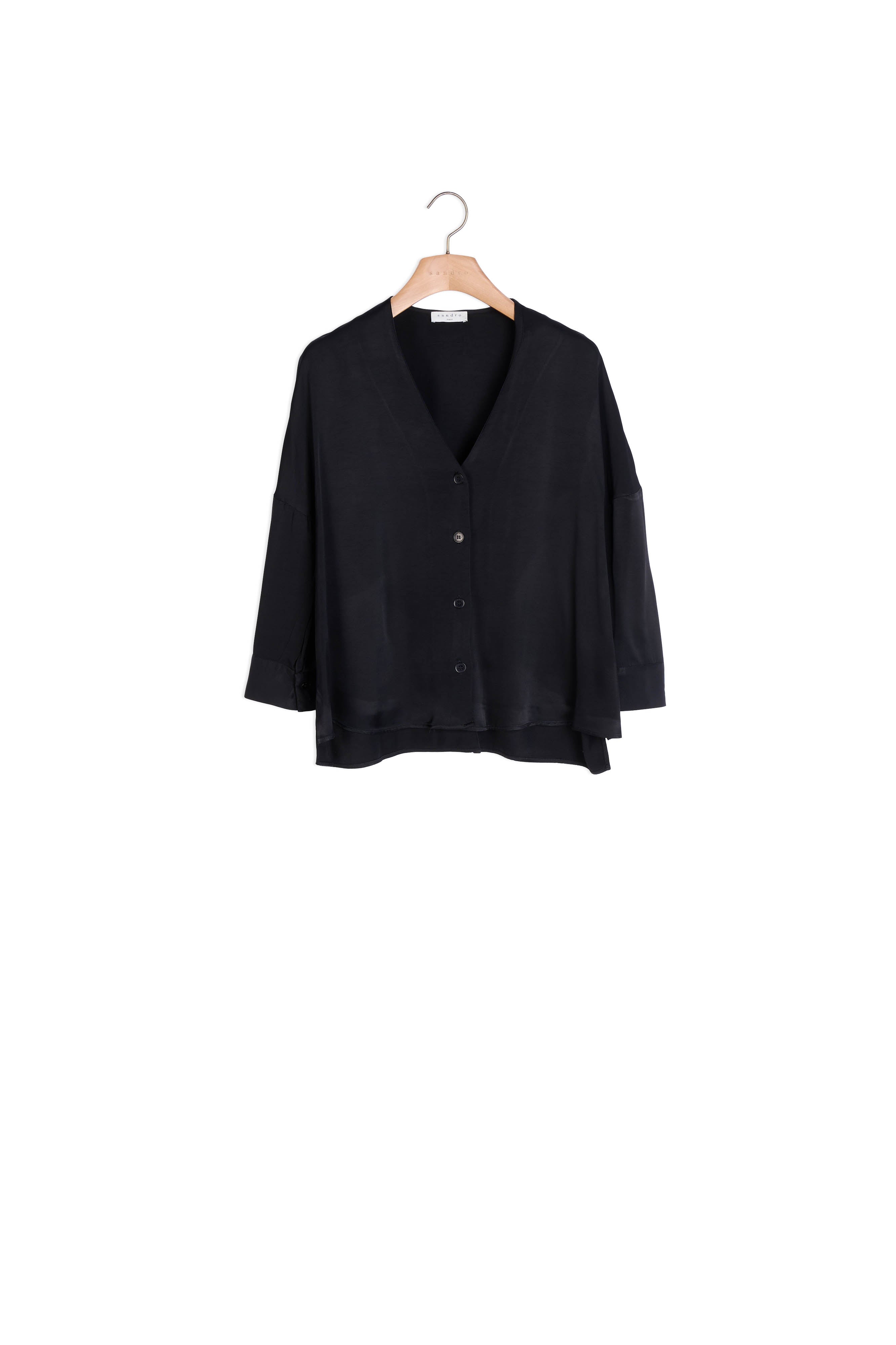 Chemise Noire Sandro seconde main