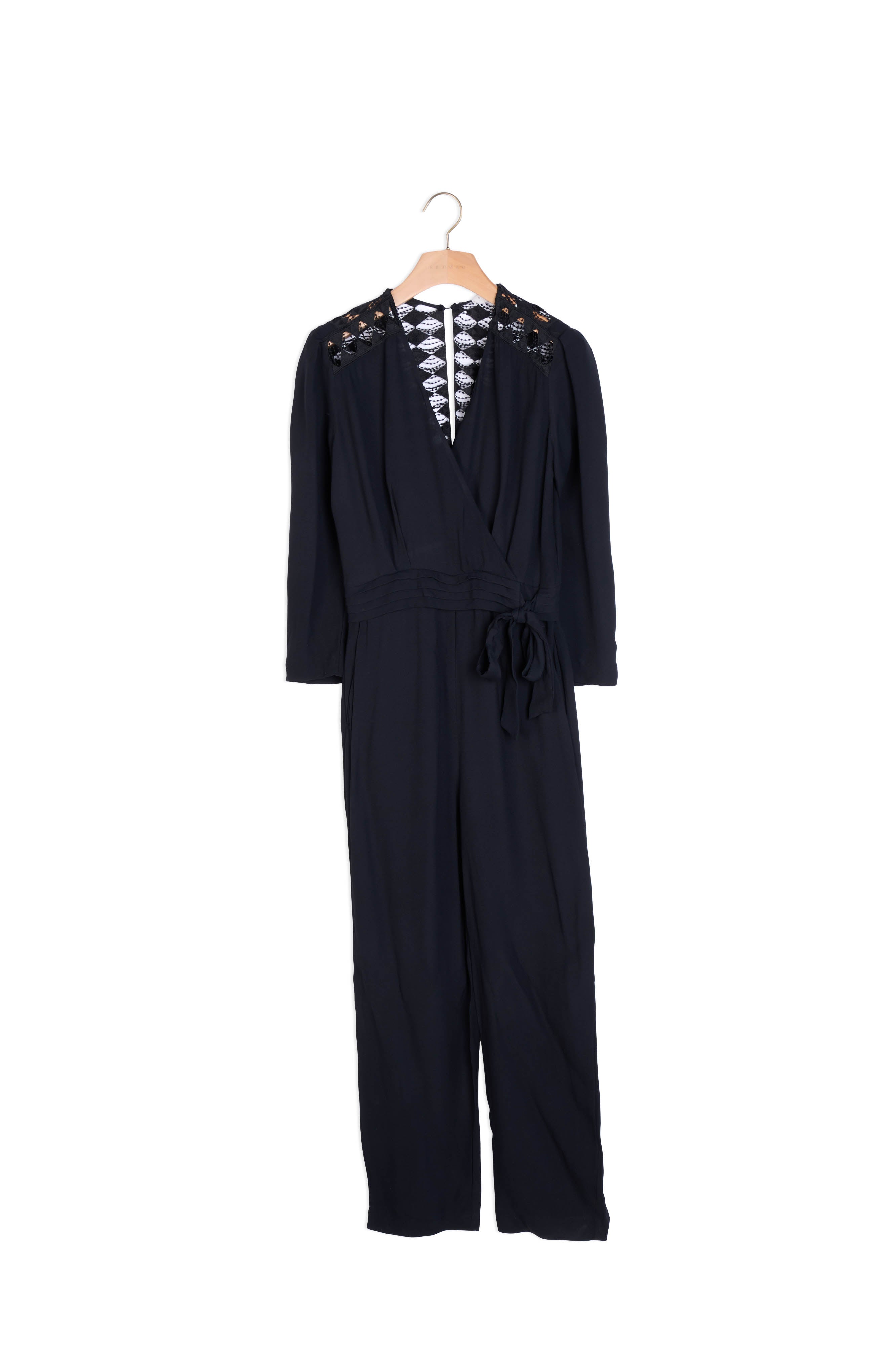 Combinaison Pantalon cache-cœur Sandro seconde main