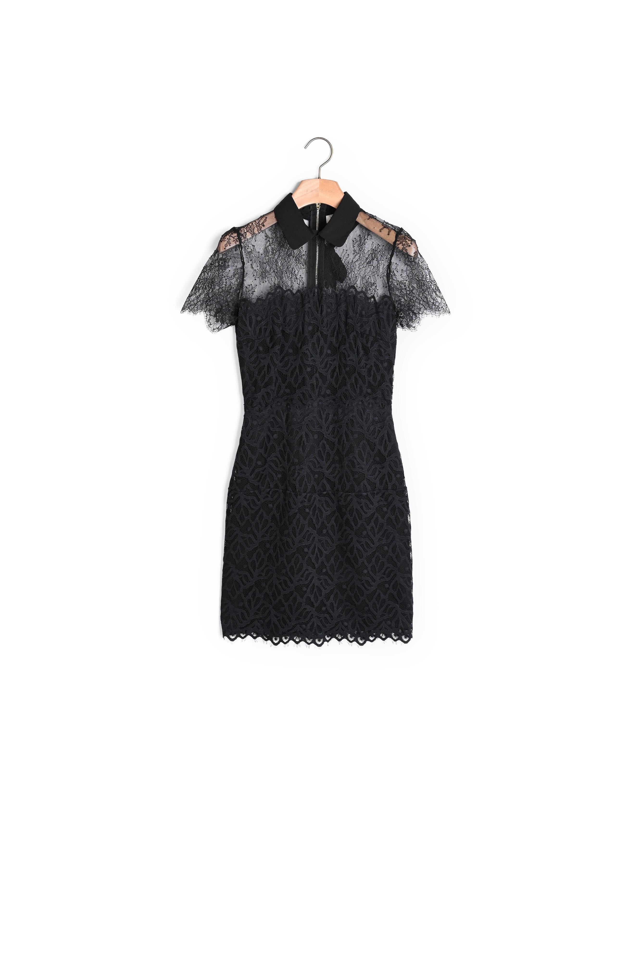 Robe dentelle bicolore Sandro seconde main