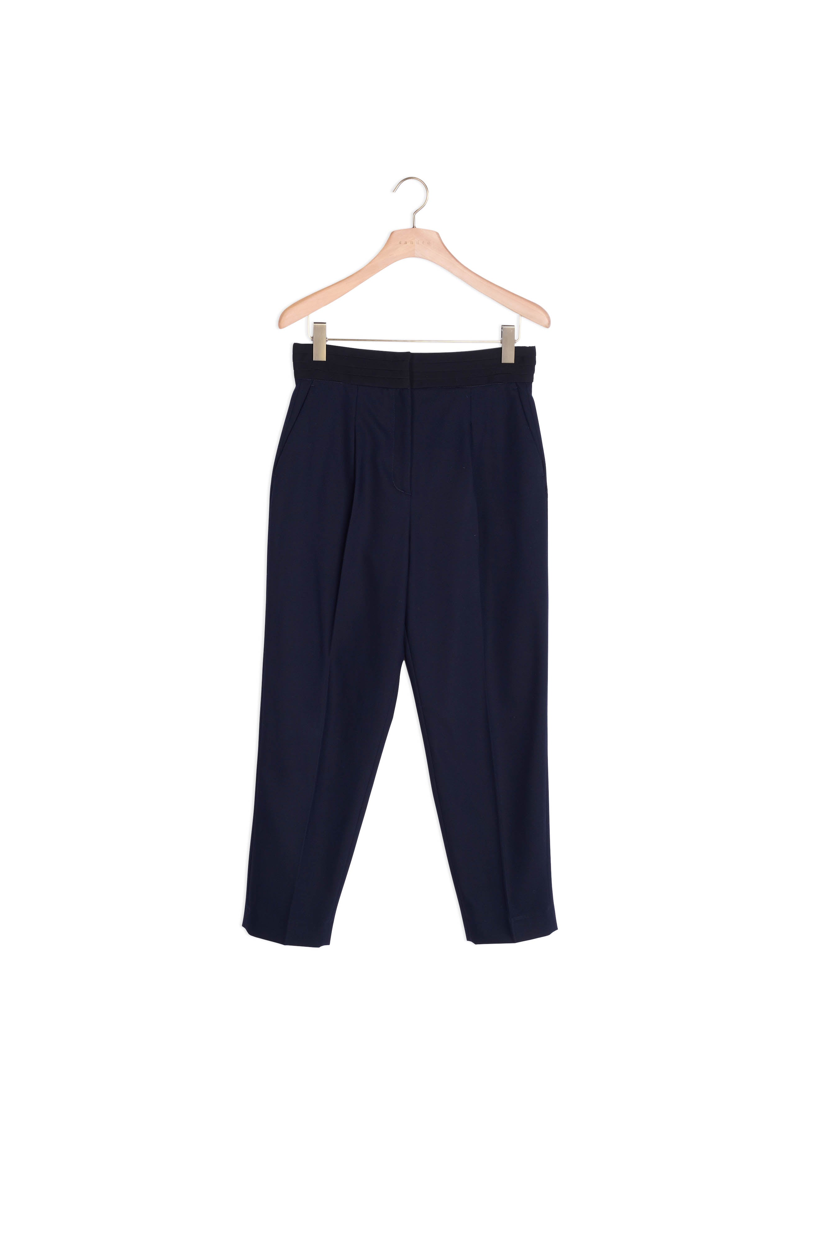 Pantalon droit à ceinture smoking Sandro seconde main