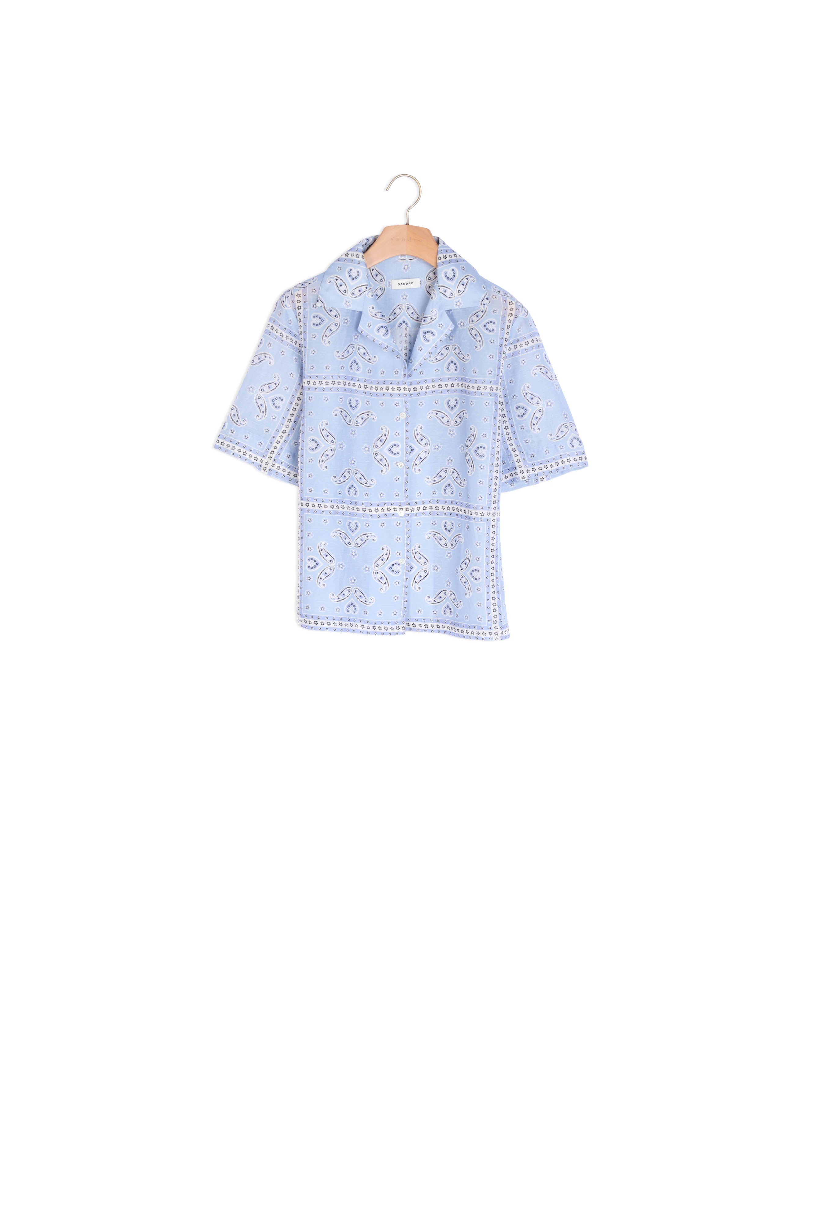 Chemise manches courtes imprimé bandana Sandro seconde main