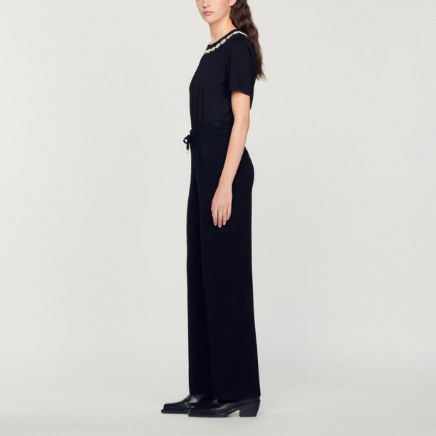 Pantalon oversize en Maille Sandro seconde main