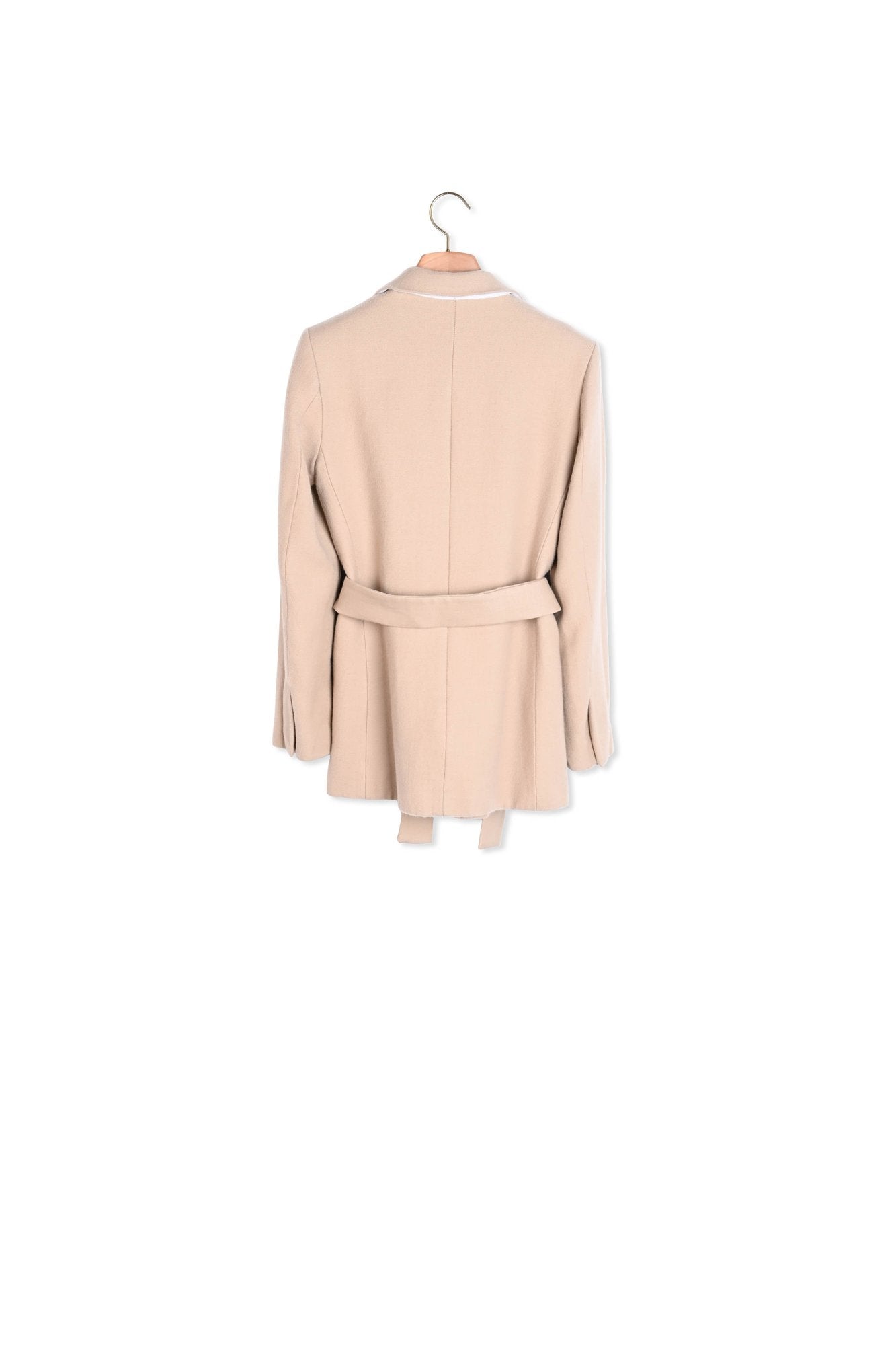 Longue Veste ceinturée en laine Sandro seconde main