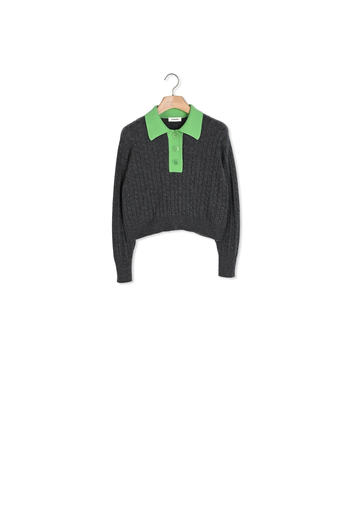 Pull court en Maille torsadée Sandro seconde main