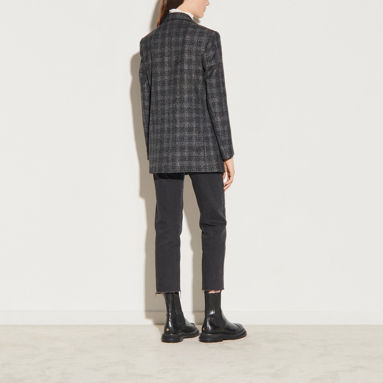 Veste tailleur à carreaux Sandro seconde main
