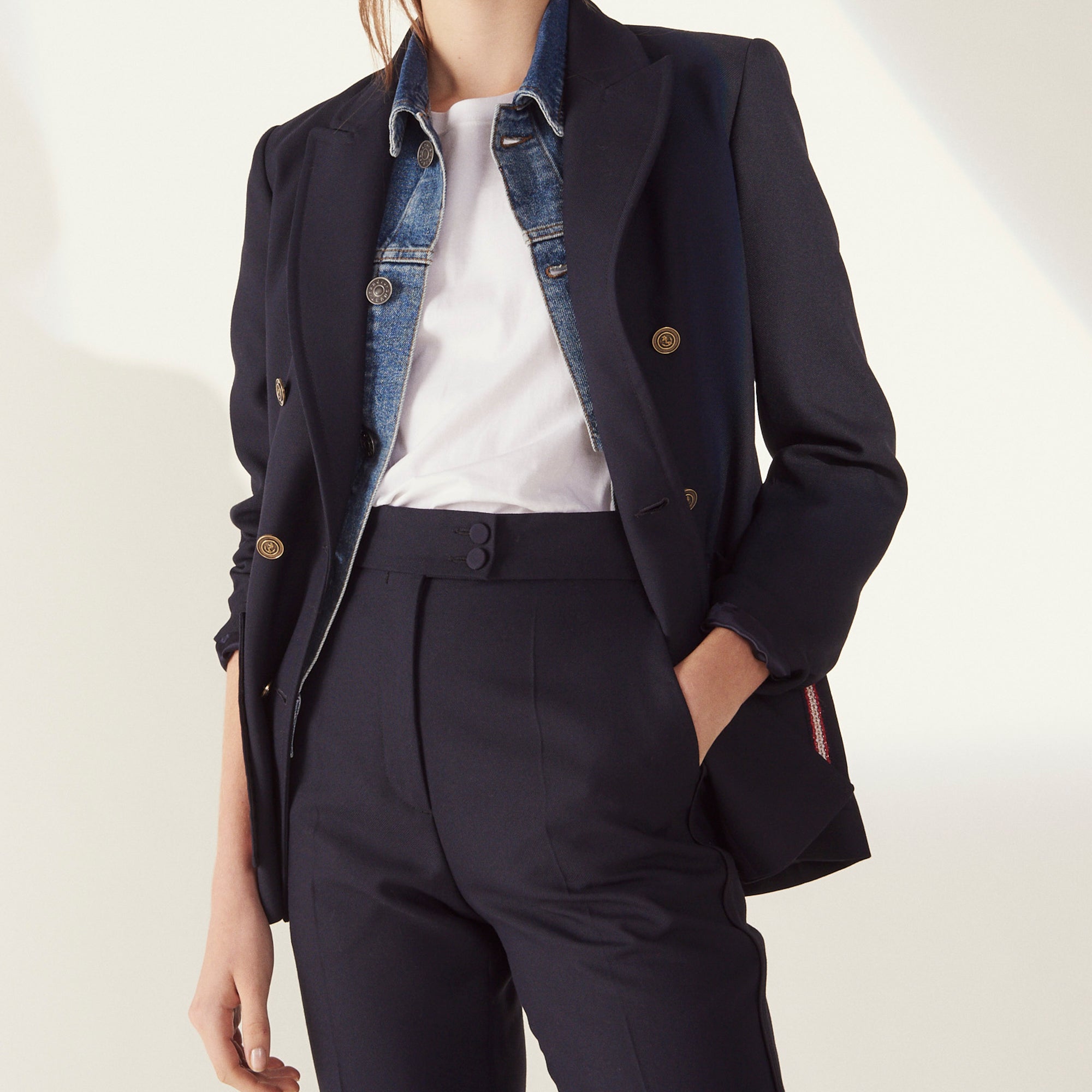 Veste de blazer à boutonnage croisé Sandro seconde main