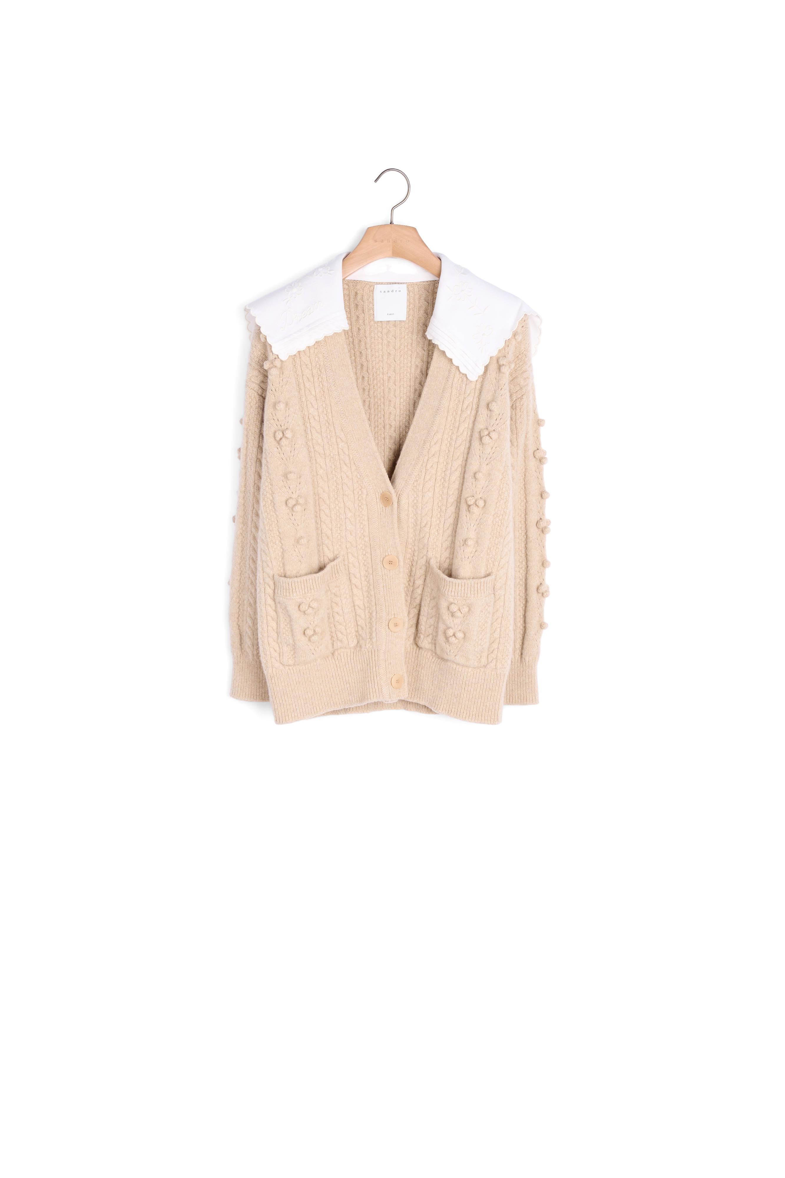 Cardi coat en Maille fantaisie Sandro seconde main