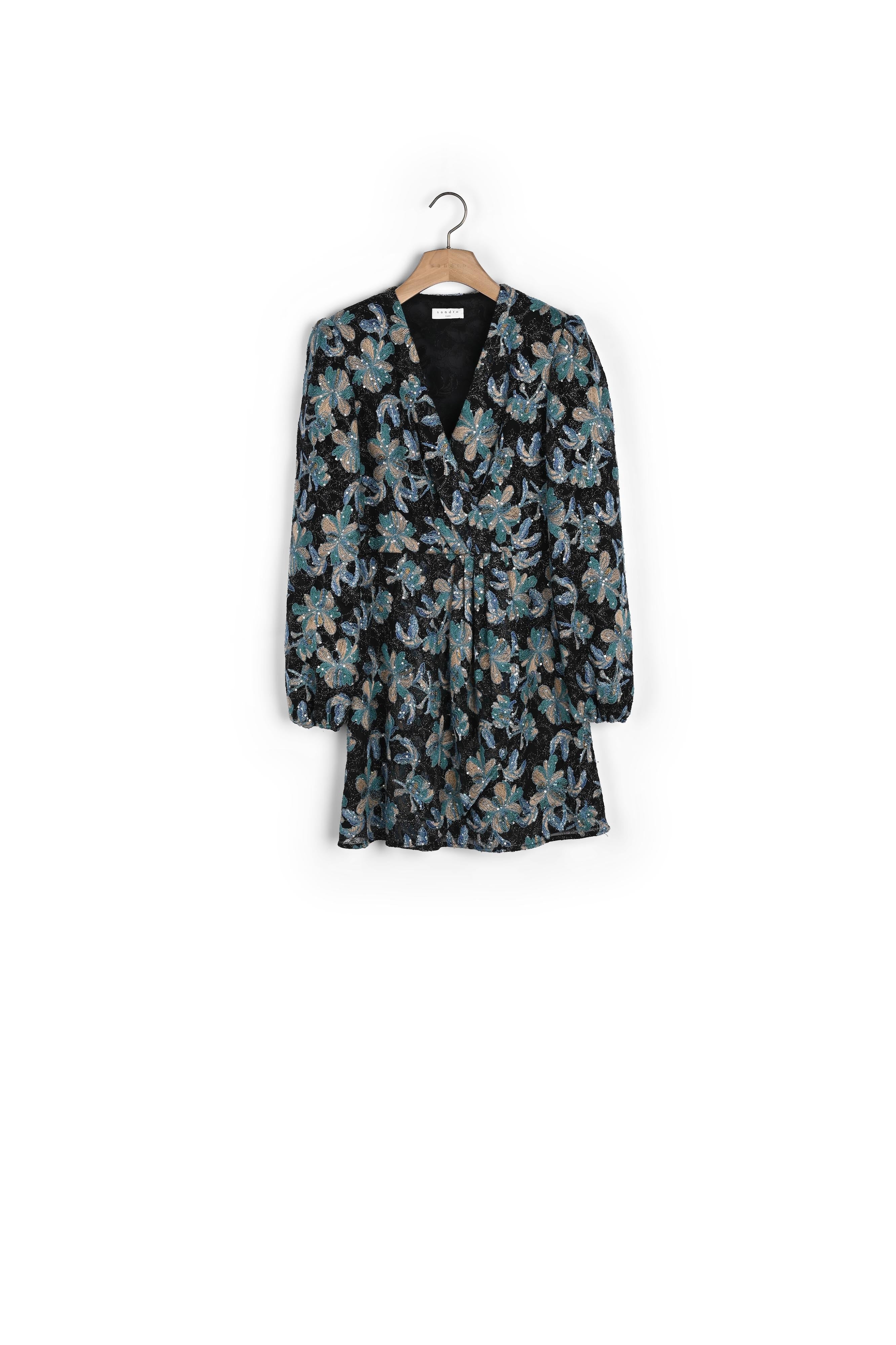 Robe en tulle brodée de sequins Sandro seconde main