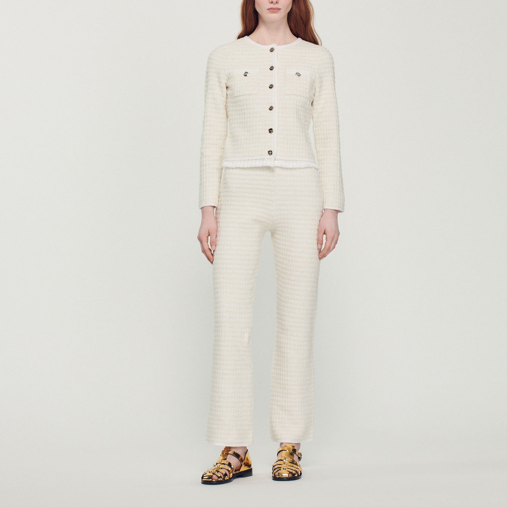 Cardicoat en tweed Sandro seconde main