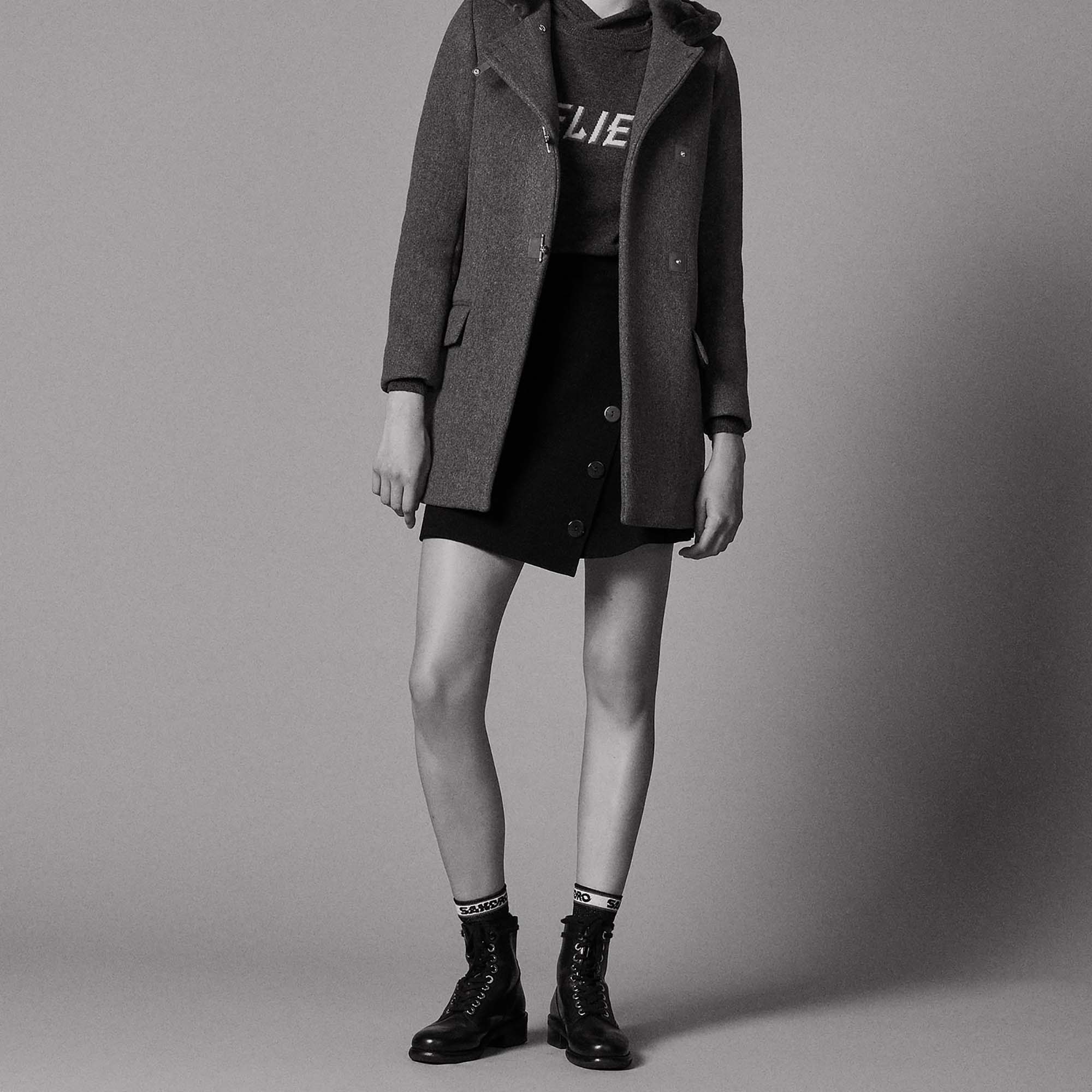 Manteau à capuche Sandro seconde main