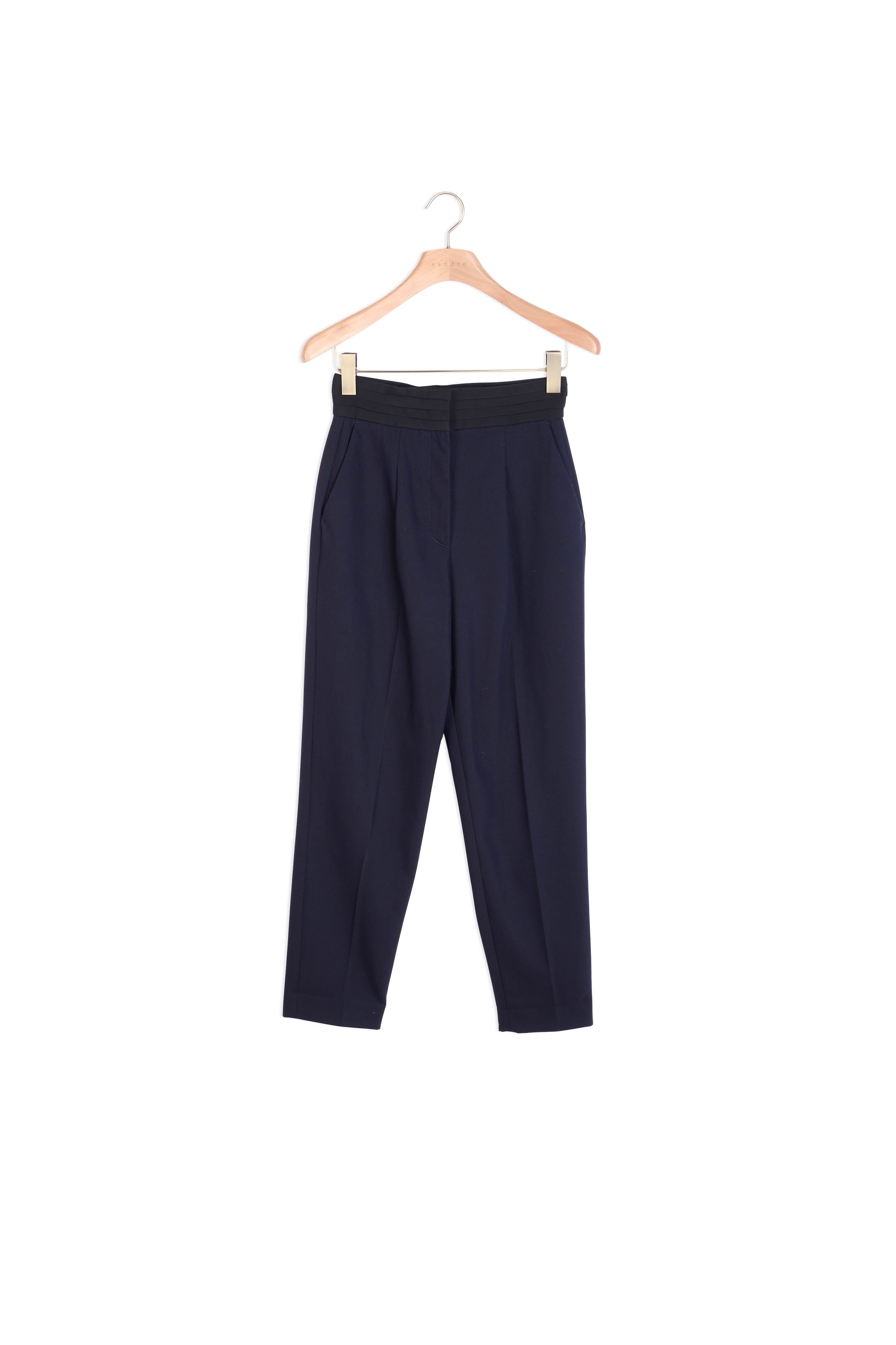 Pantalon droit à ceinture smoking Sandro seconde main