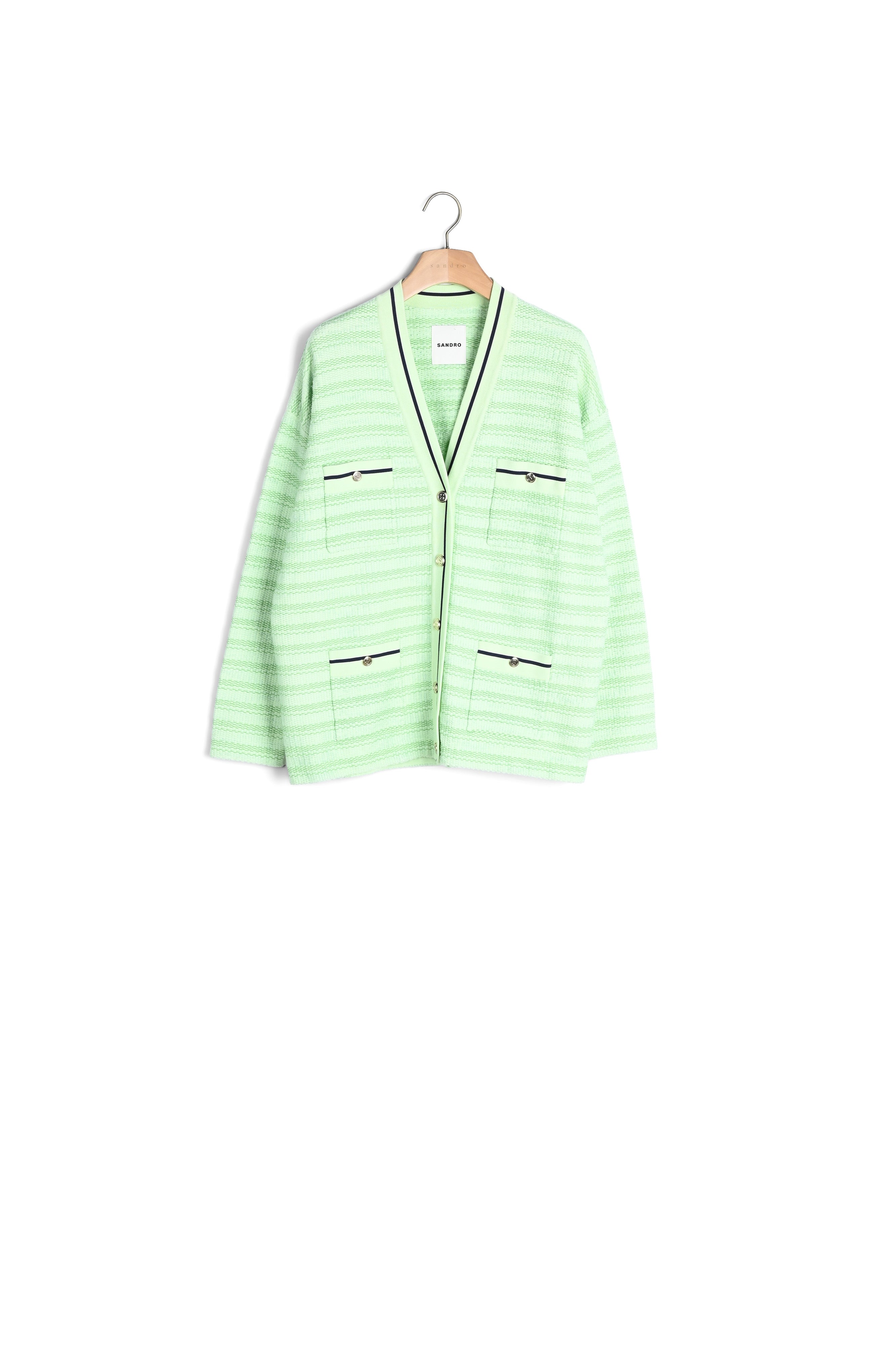 Cardi-coat bicolore Sandro seconde main