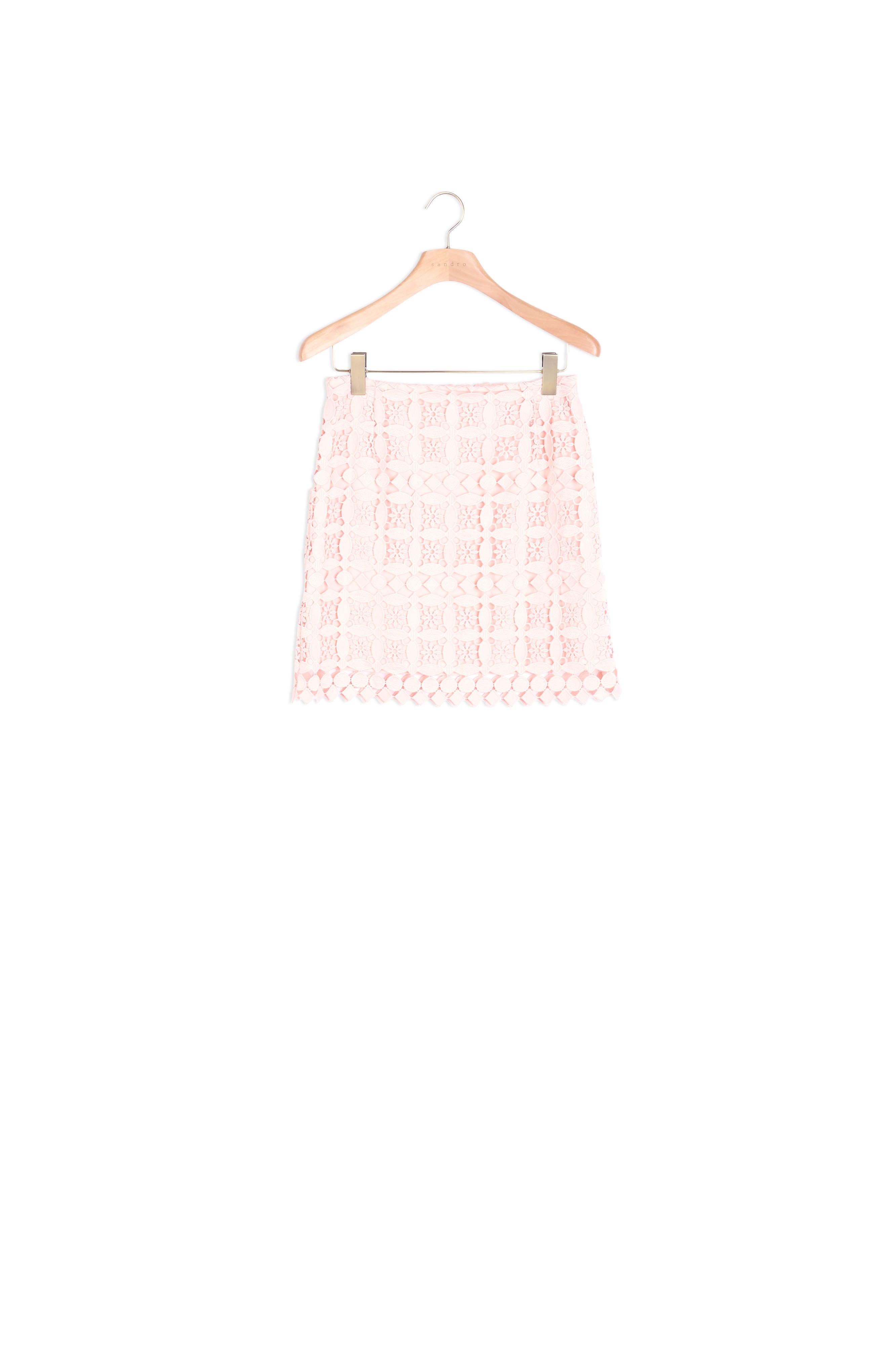 Jupe courte en dentelle géométrique Sandro seconde main