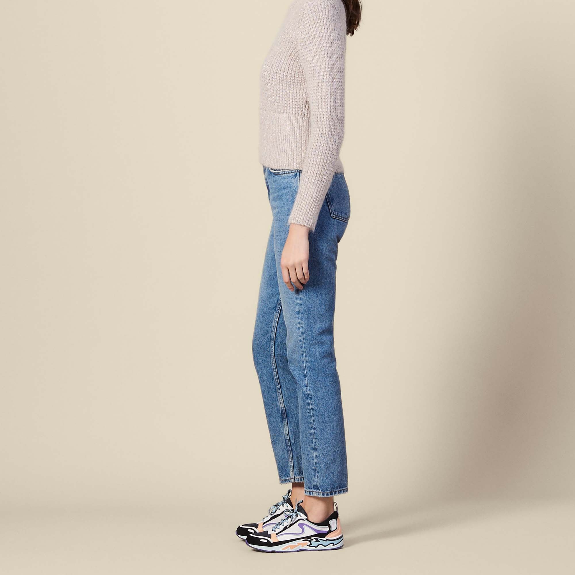 Pull col rond effet Maille perlée Sandro seconde main