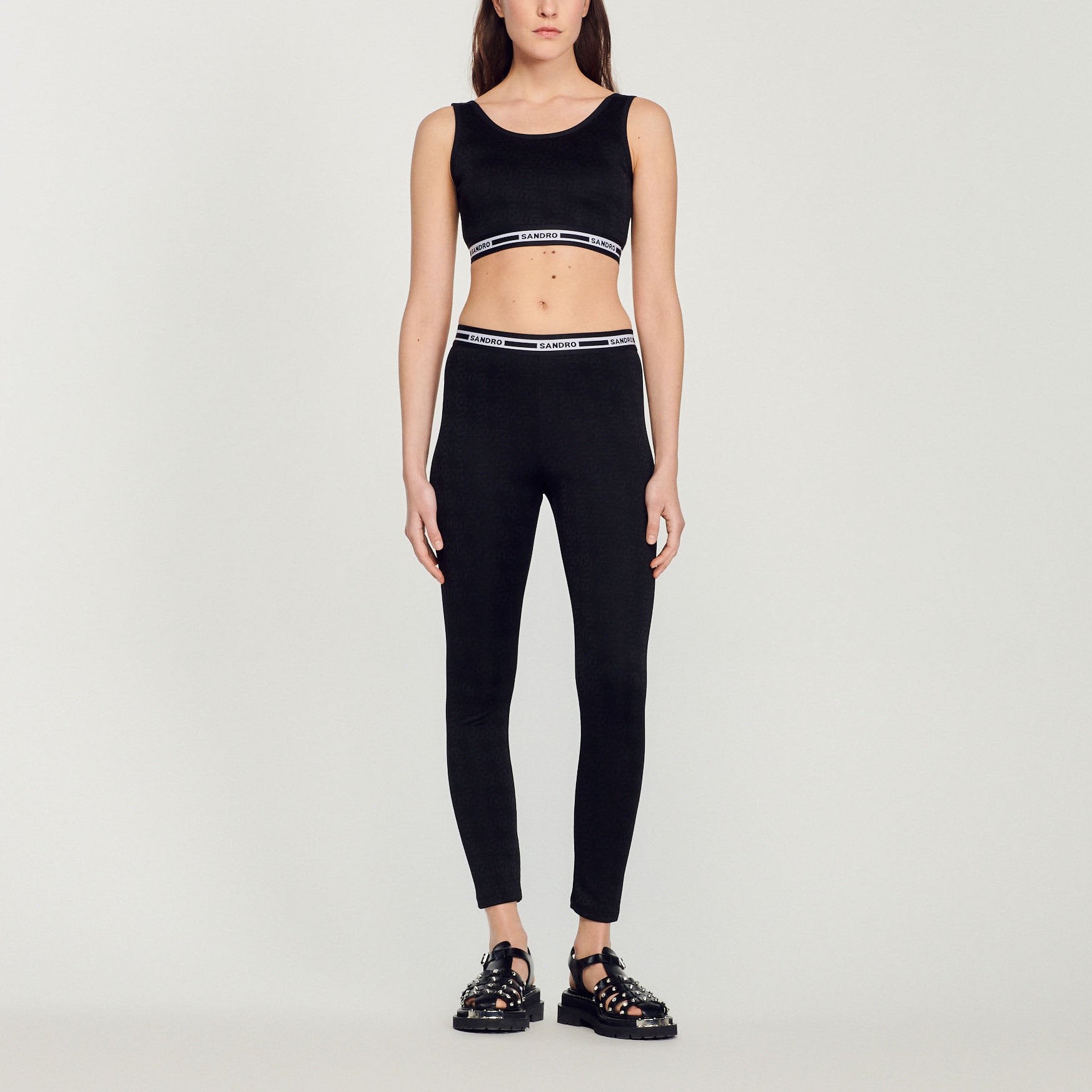 Brassière jacquard double S Sandro seconde main