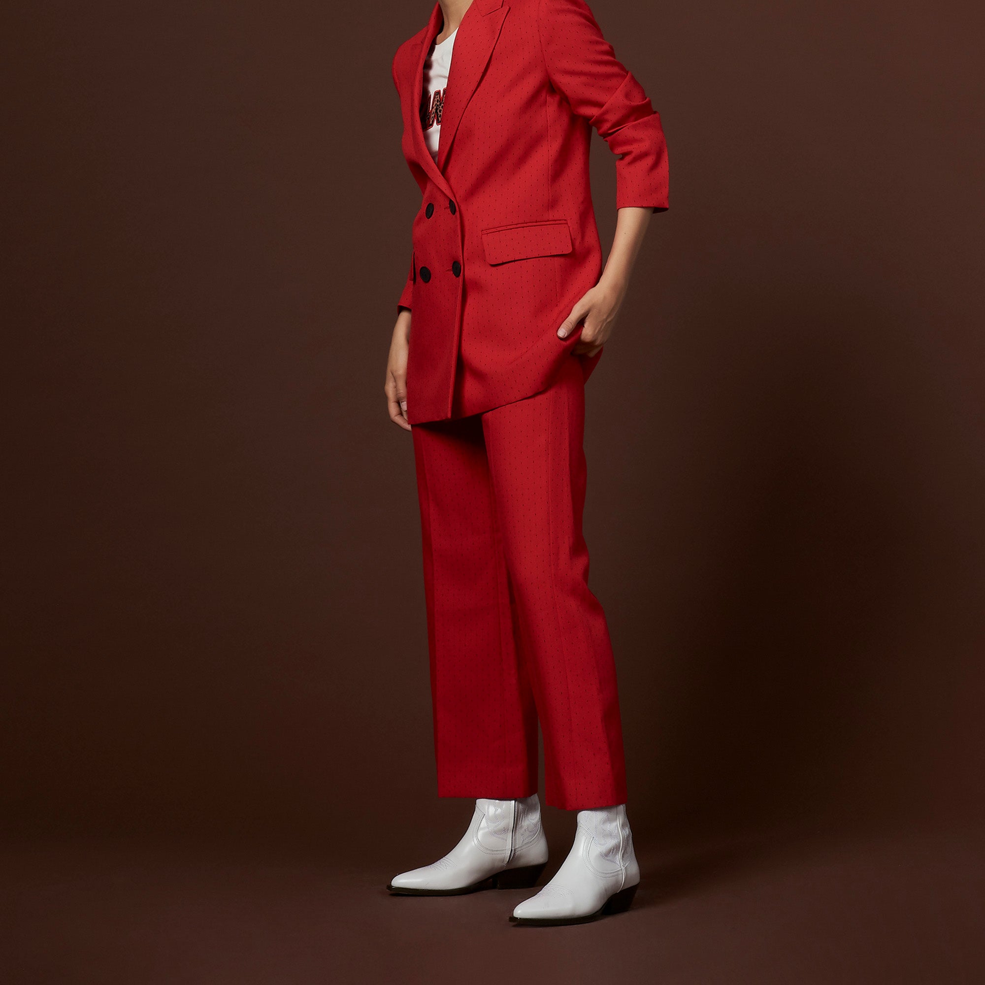 Veste de tailleur à motif pointillés Sandro seconde main