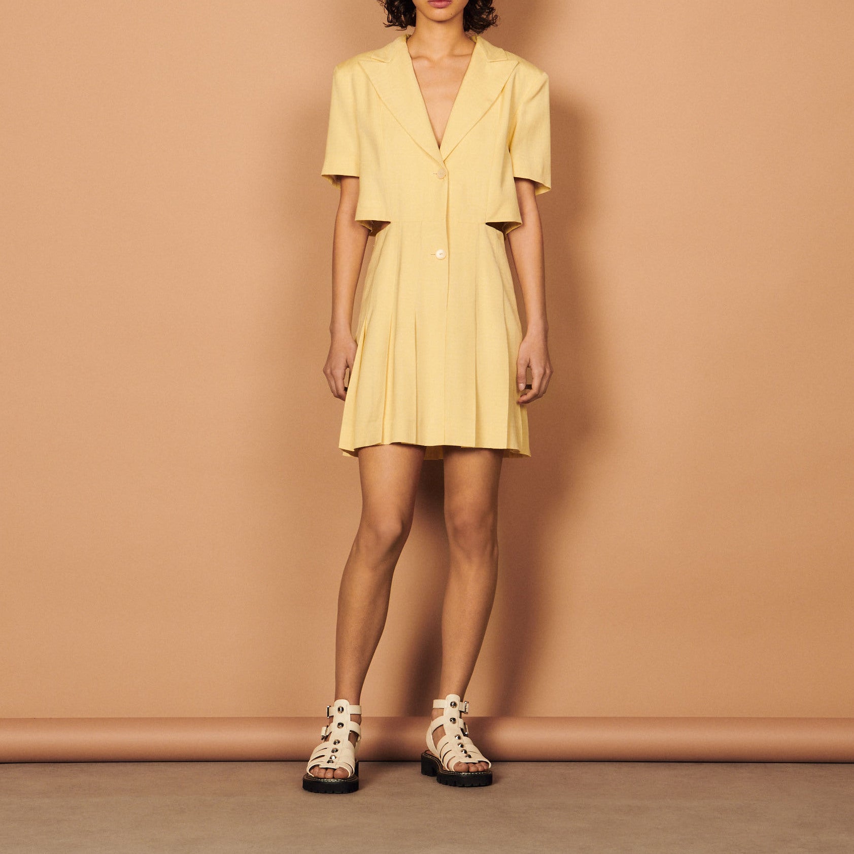 Robe Jaune citron Sandro seconde main