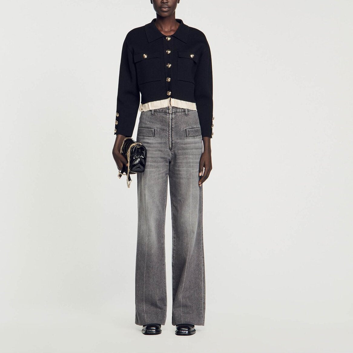 Cardigan à col Chemise Sandro seconde main