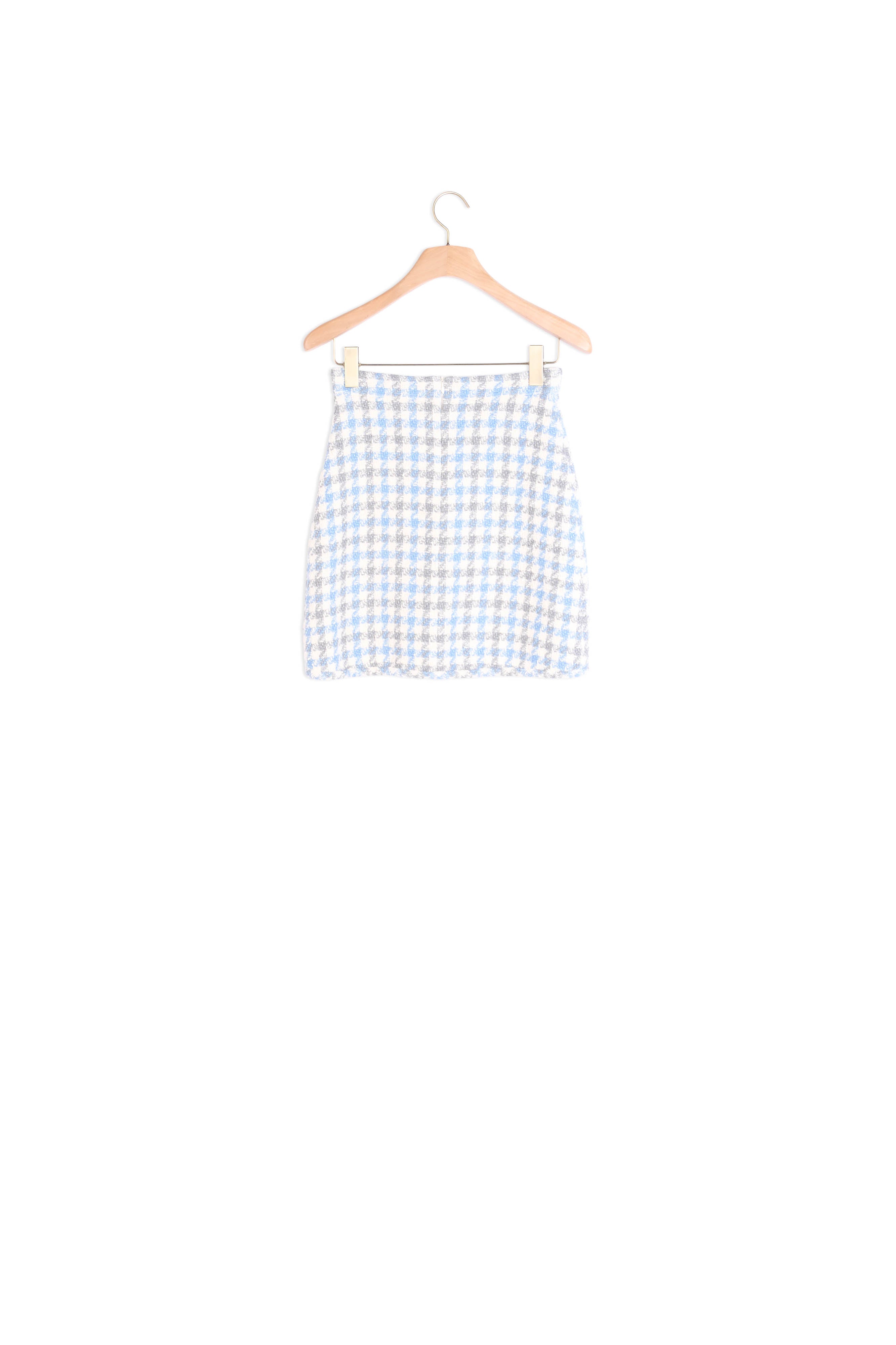 Jupe courte en tweed pied de coq Sandro seconde main