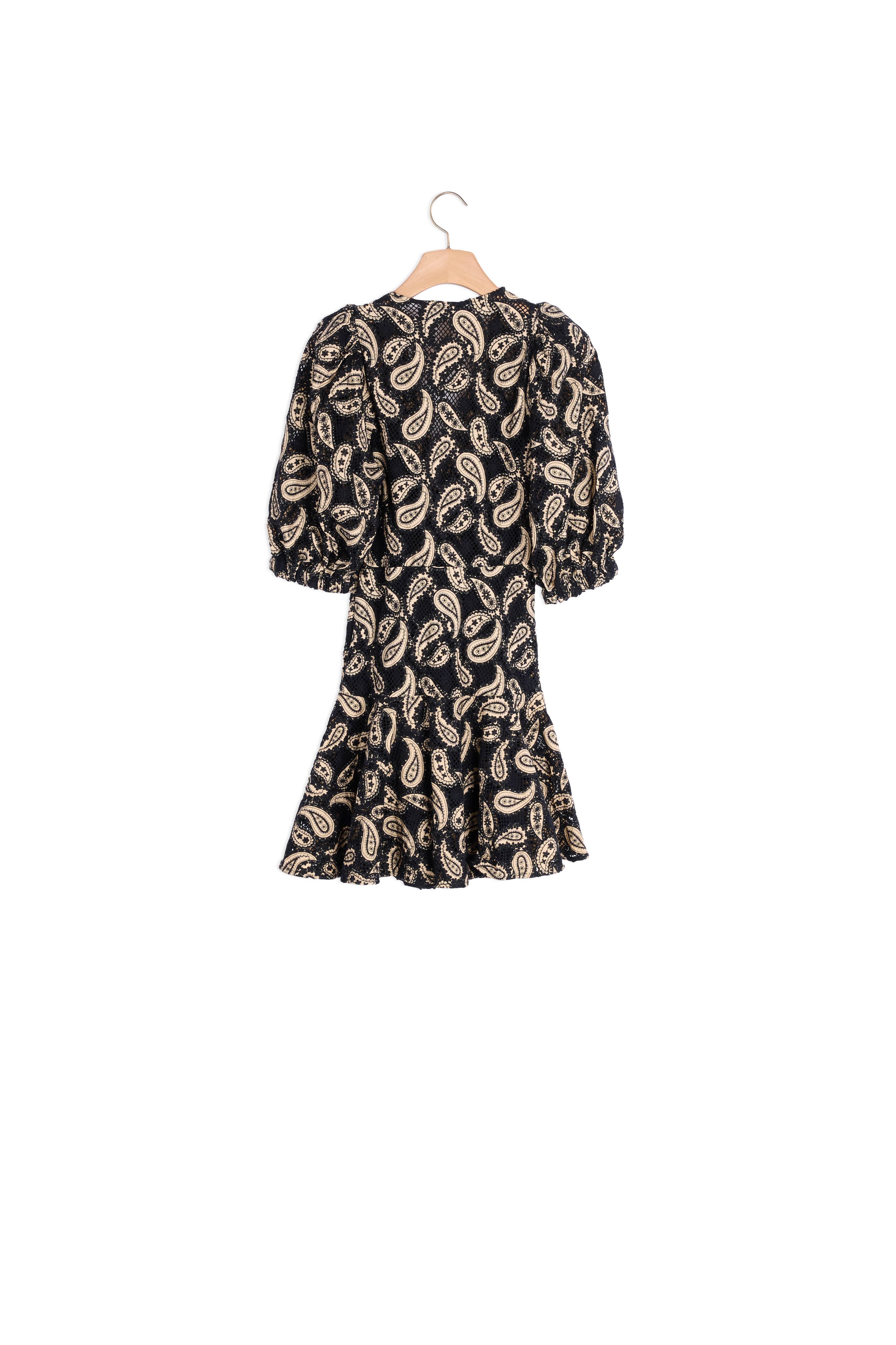 Robe courte en guipure motifs paisley Sandro seconde main