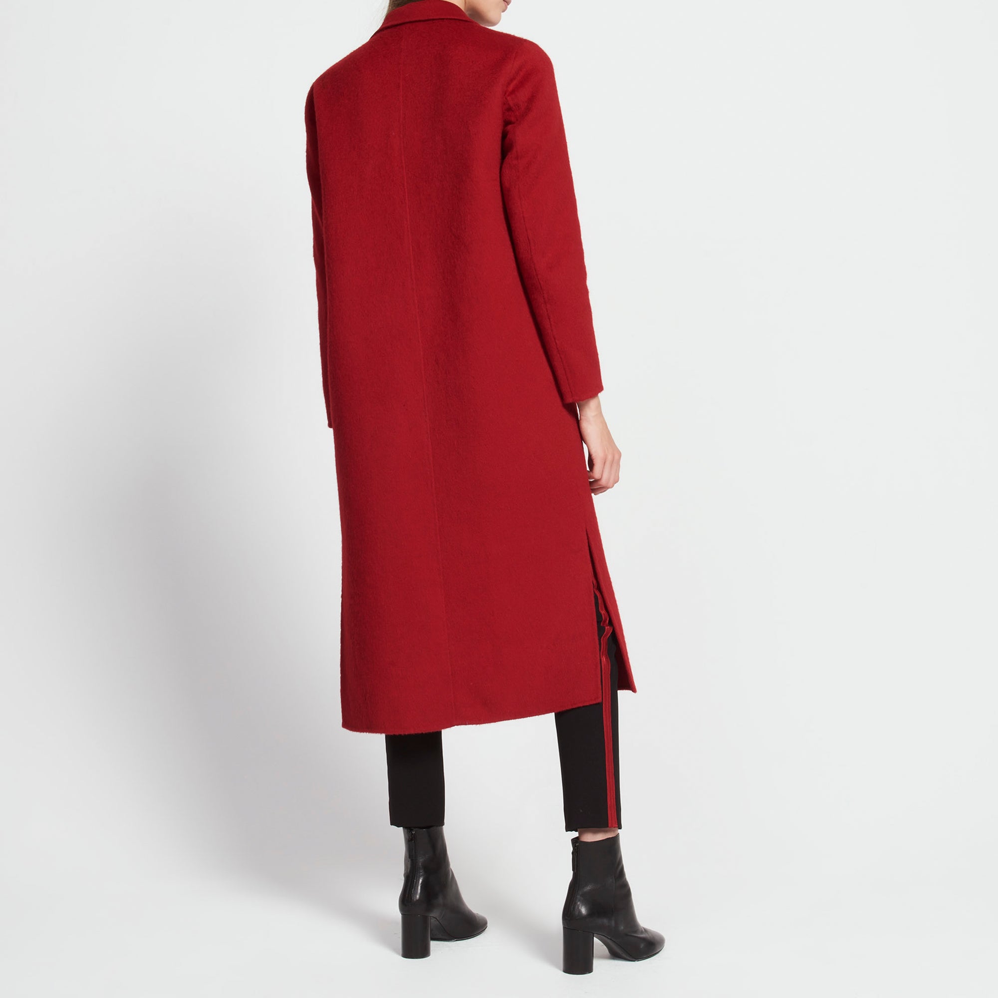 Manteau laine et coton effet feutré Sandro seconde main
